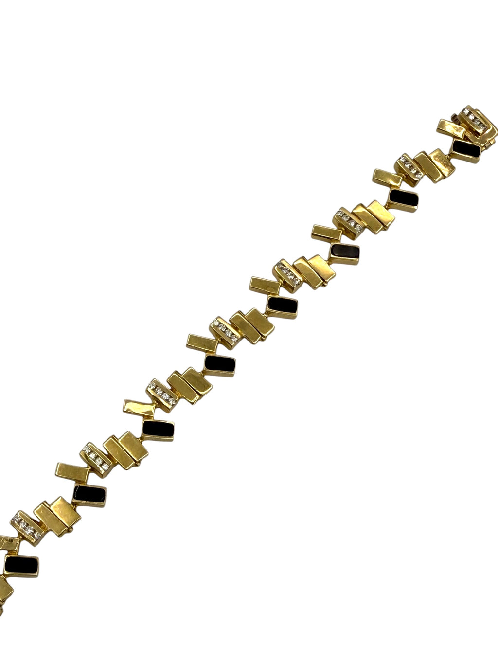 14k Onyx Diamond Bracelet