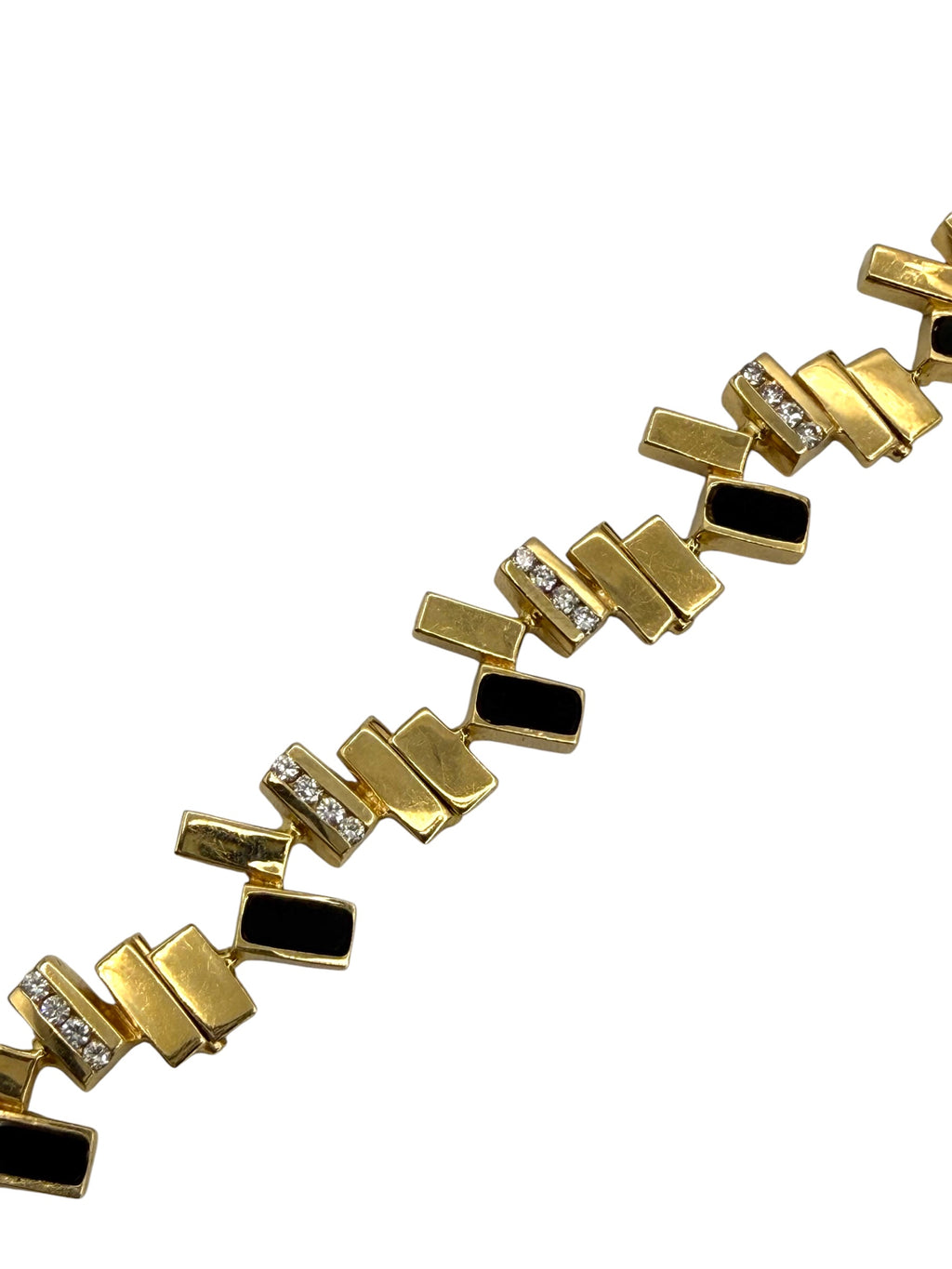 14k Onyx Diamond Bracelet
