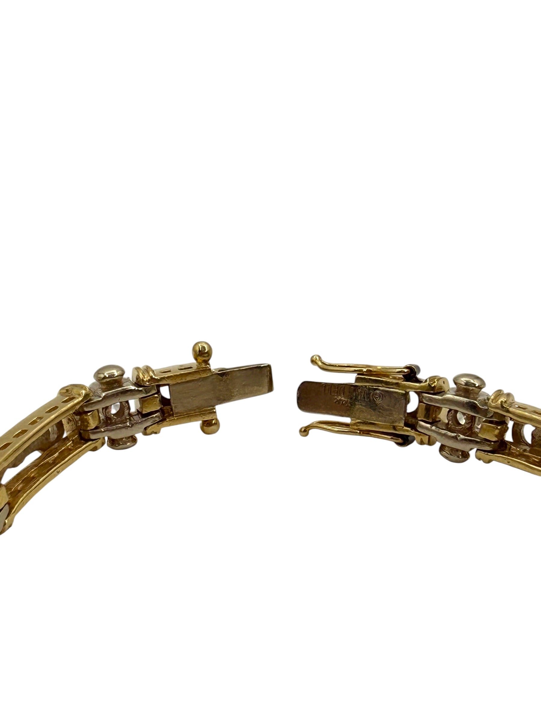 14k Snaffle Bit Diamond Bracelet