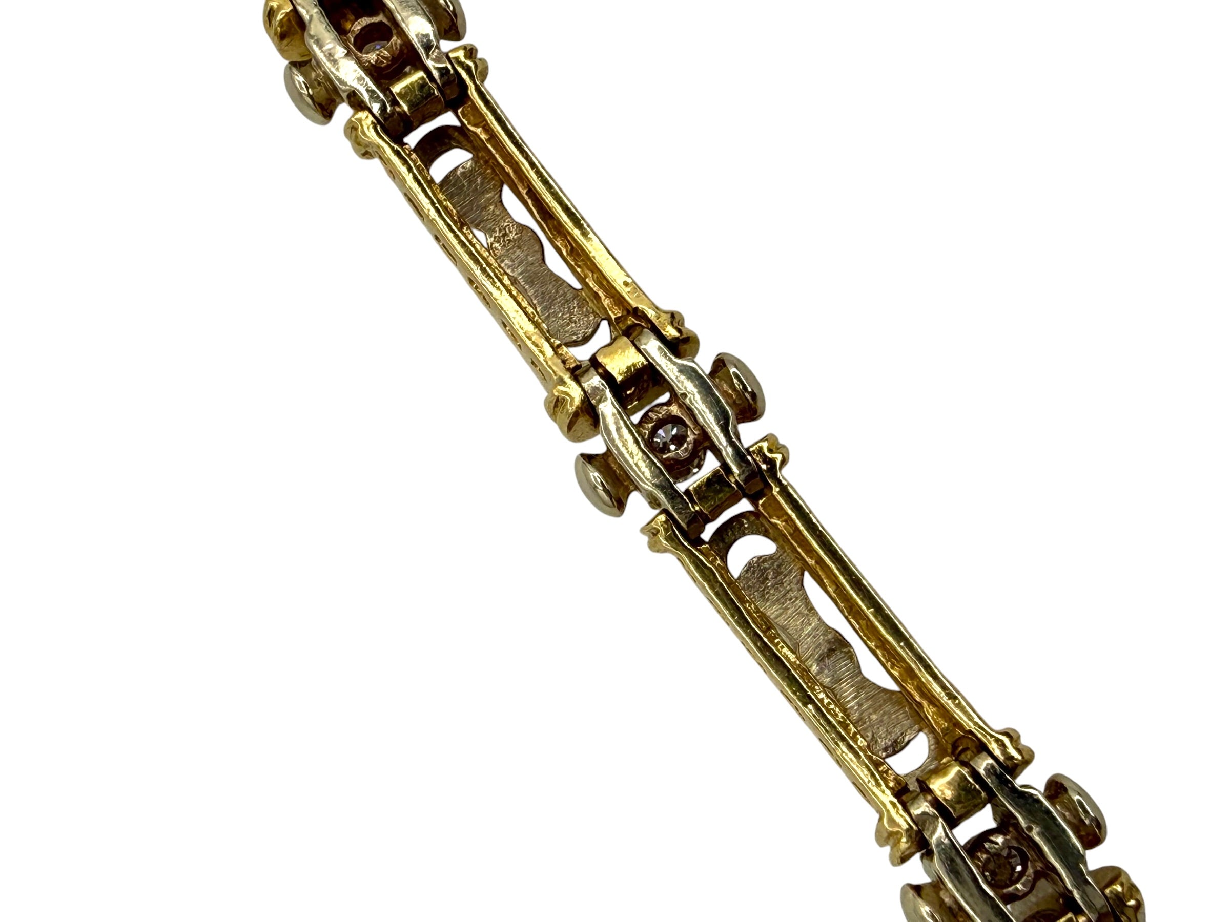 14k Snaffle Bit Diamond Bracelet