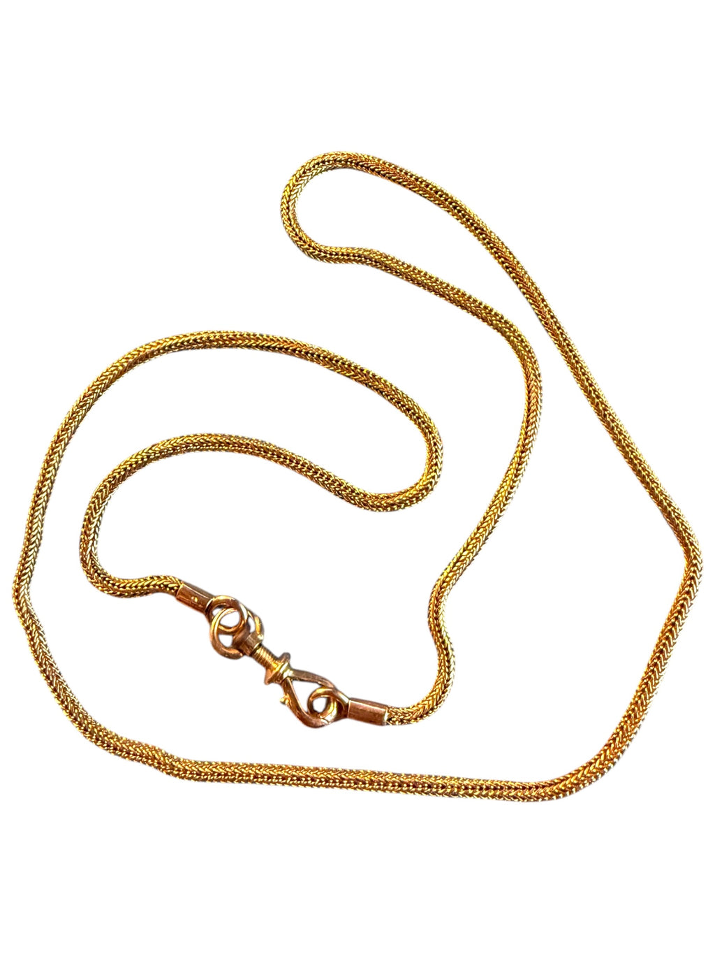 18k Antique Wheat Link Necklace
