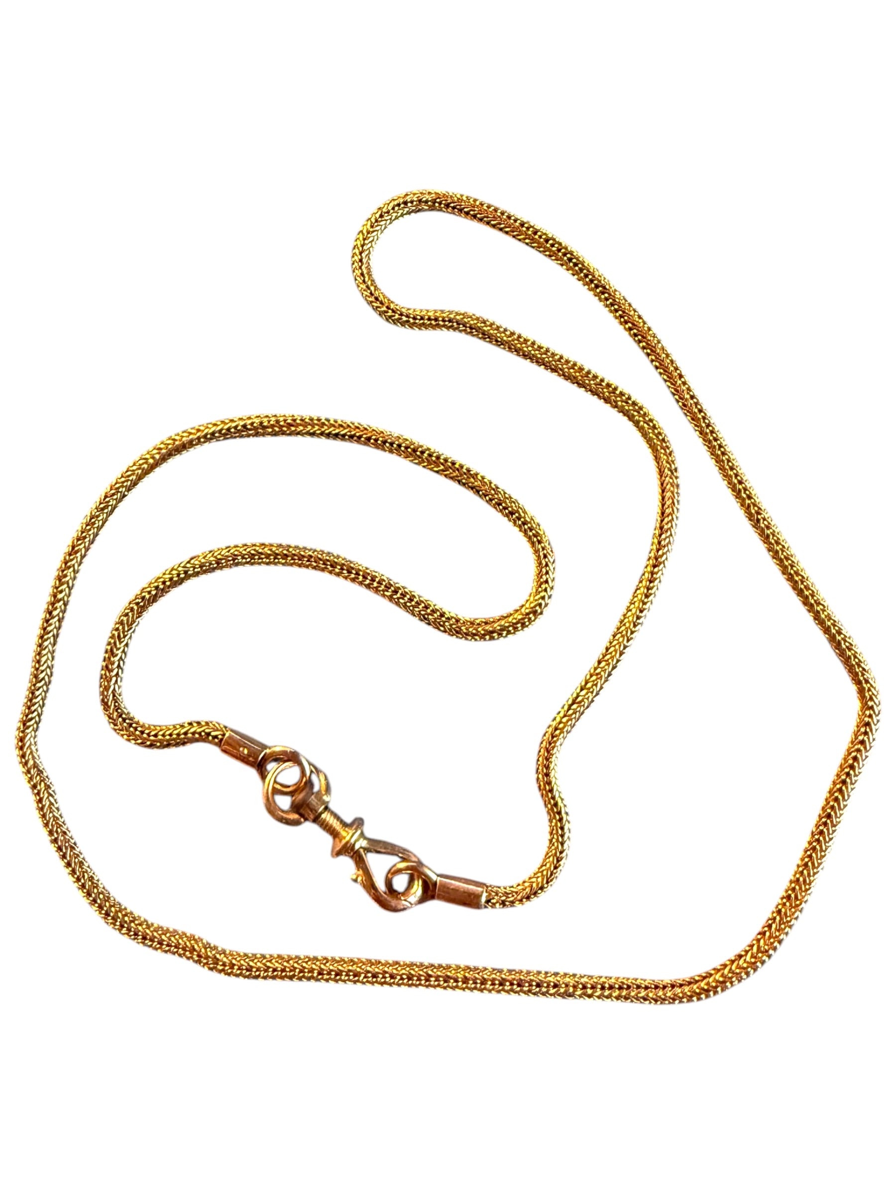18k Antique Wheat Link Necklace