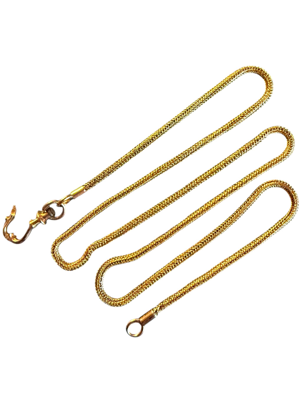 18k Antique Wheat Link Necklace