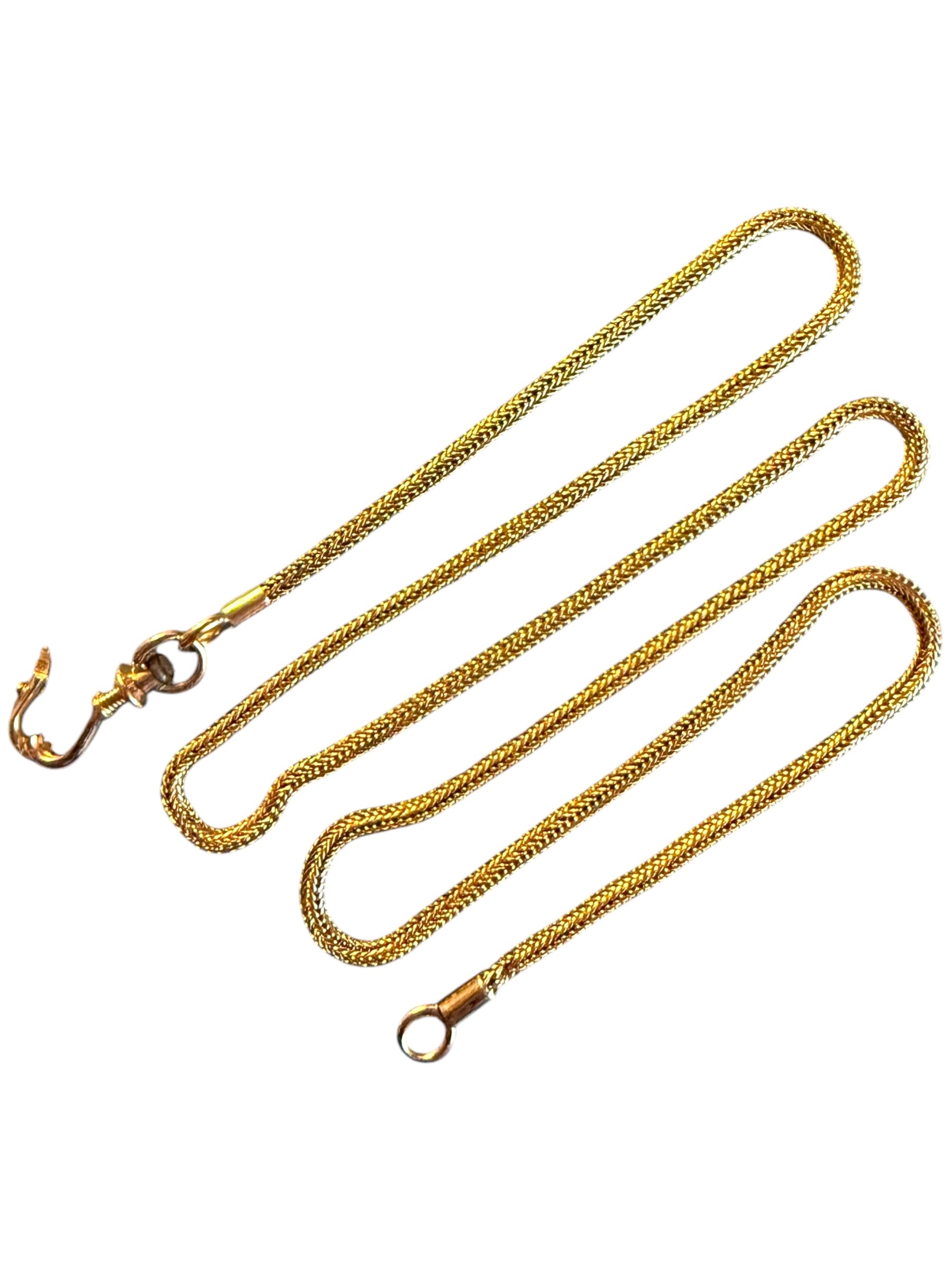 18k Antique Wheat Link Necklace