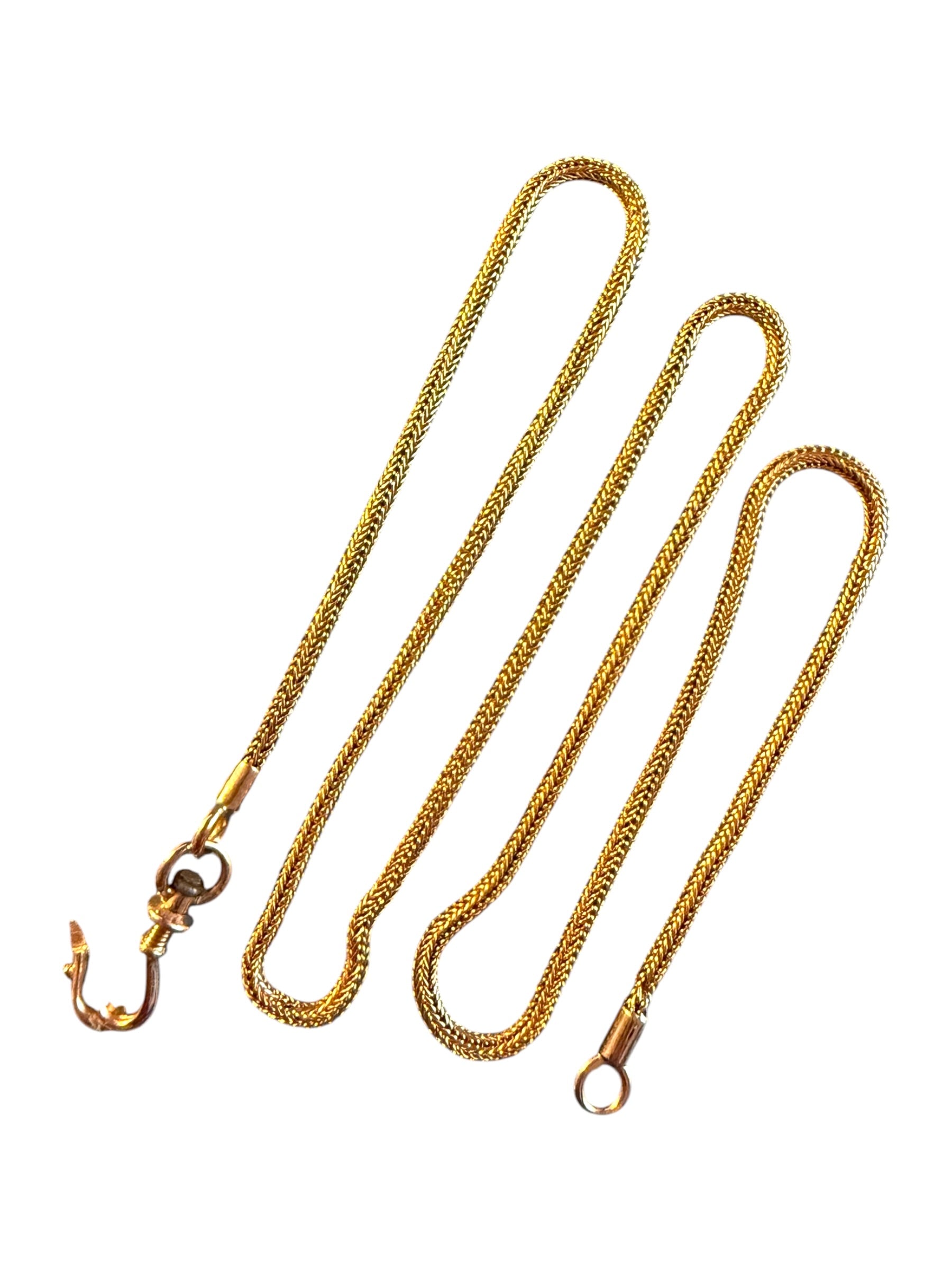 18k Antique Wheat Link Necklace