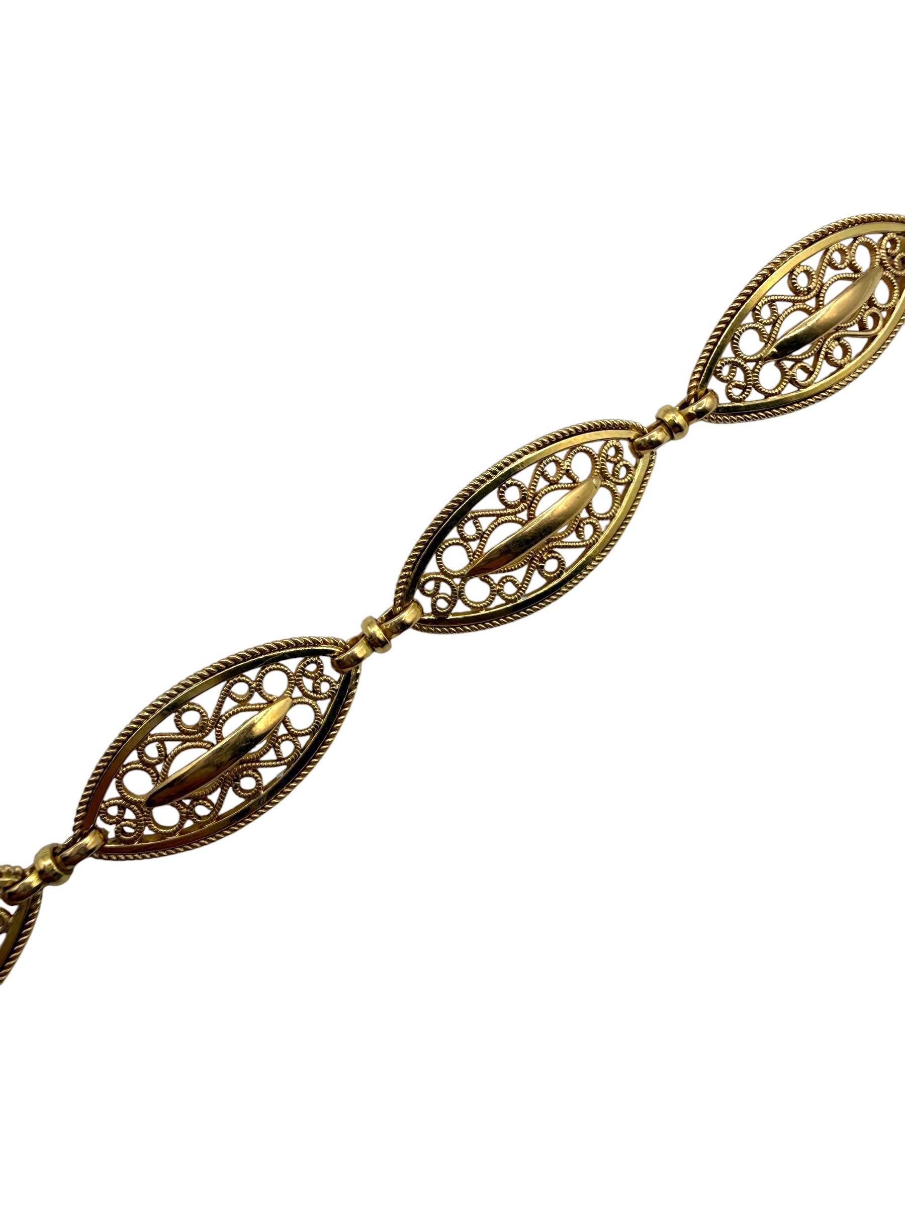 18k French Filigree Bracelet