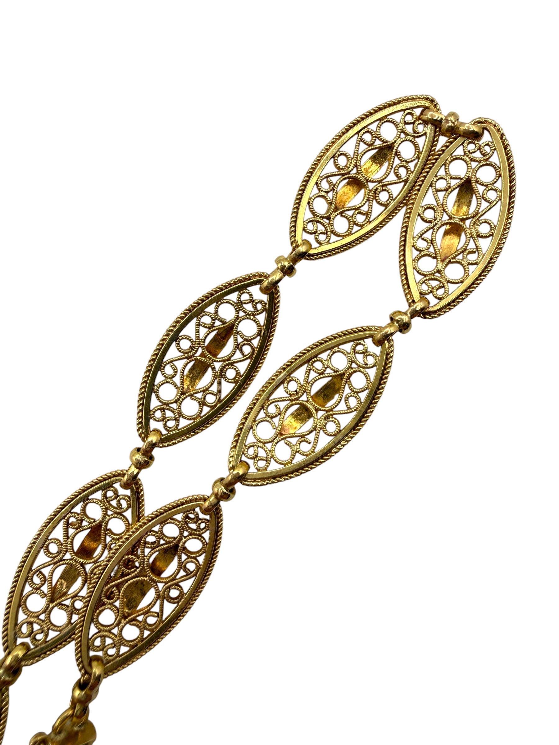 18k French Filigree Bracelet