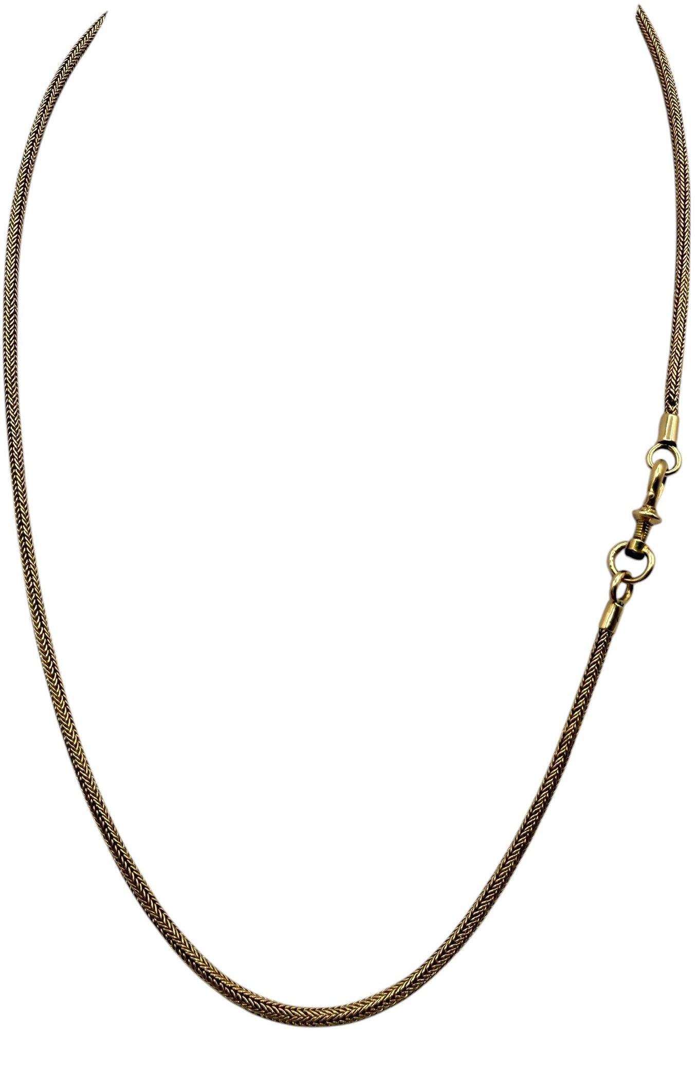 18k Antique Wheat Link Necklace
