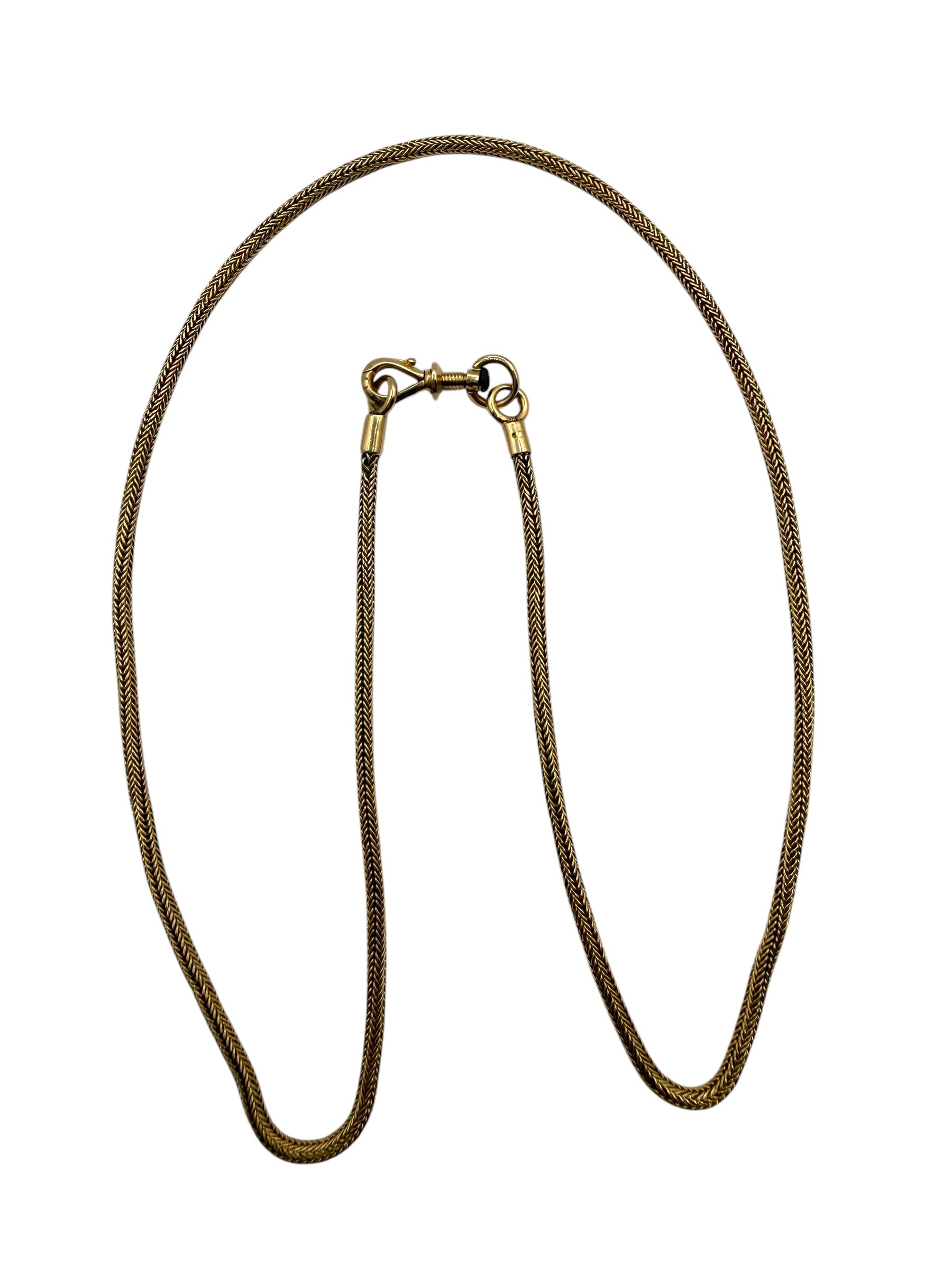 18k Antique Wheat Link Necklace