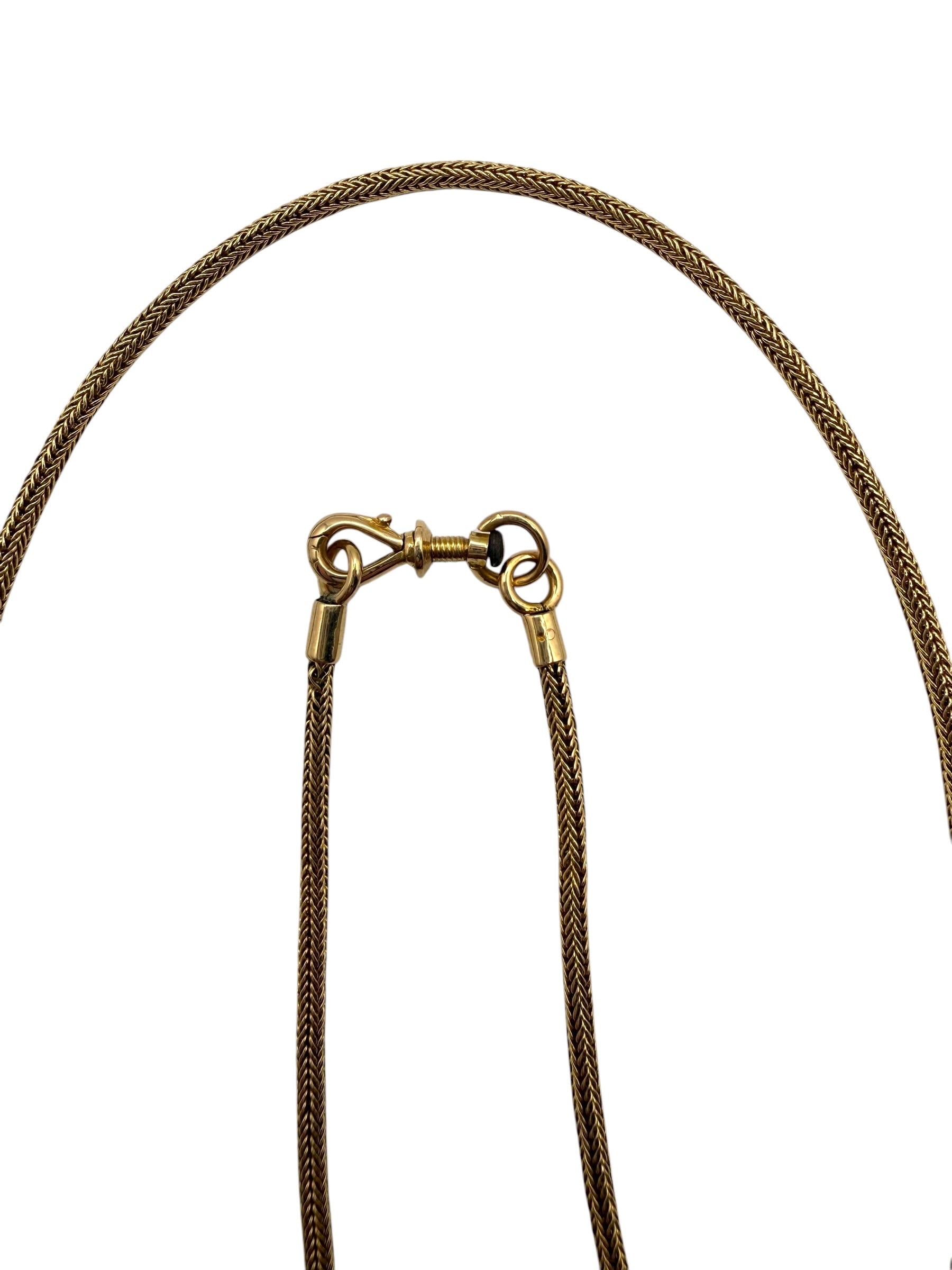 18k Antique Wheat Link Necklace
