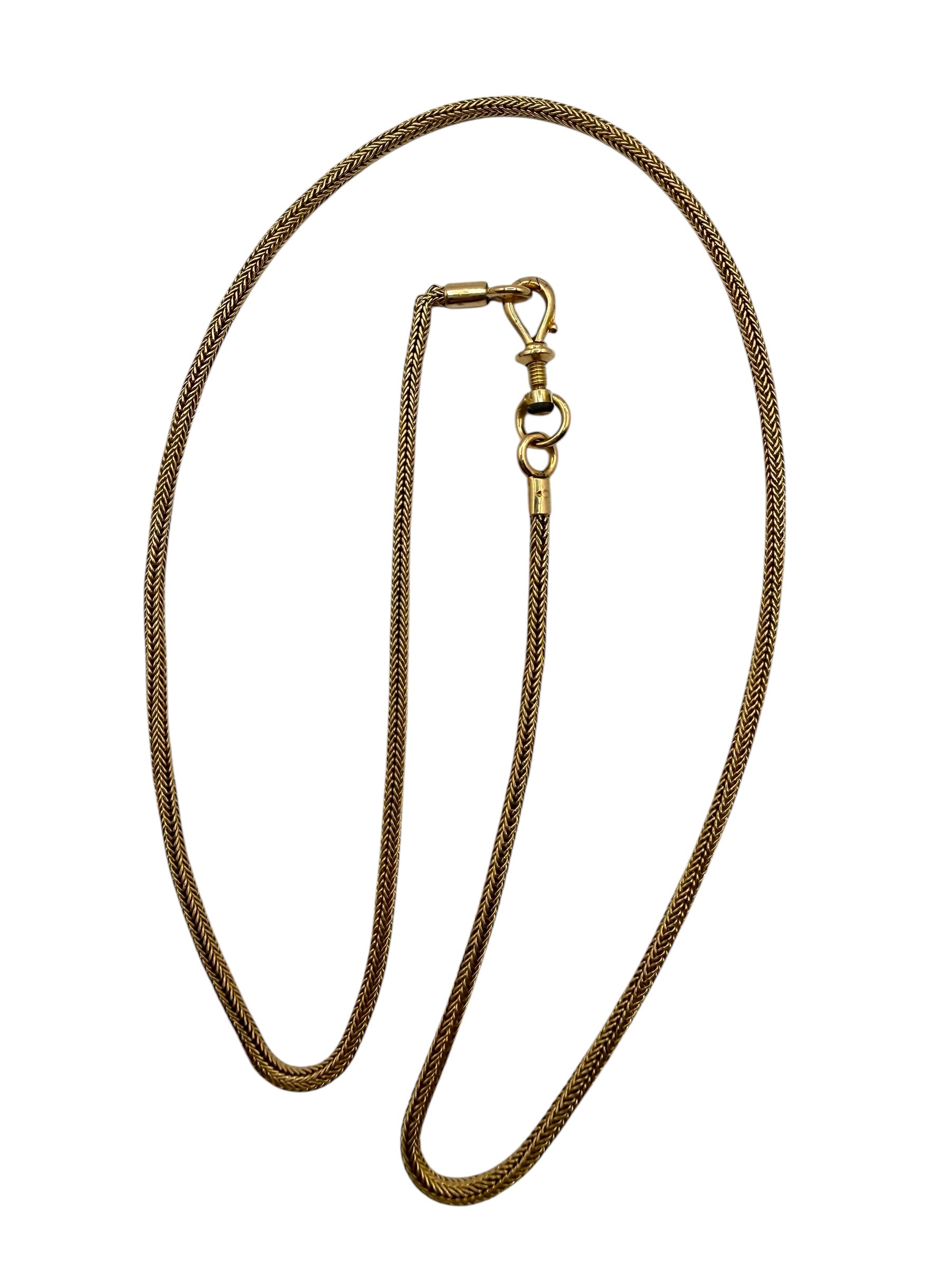 18k Antique Wheat Link Necklace