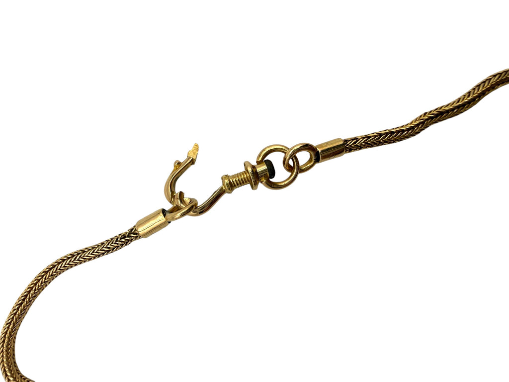 18k Antique Wheat Link Necklace