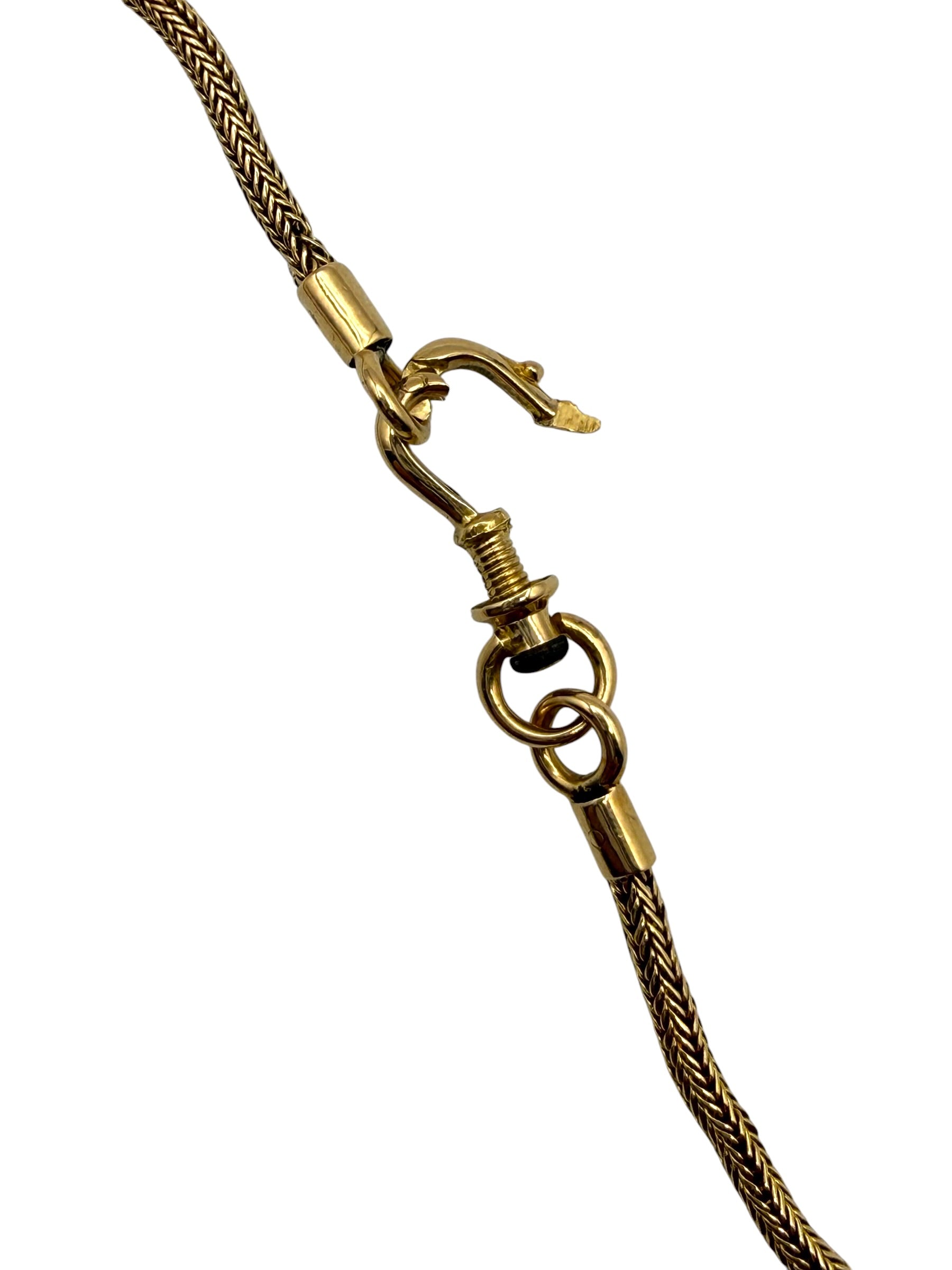 18k Antique Wheat Link Necklace