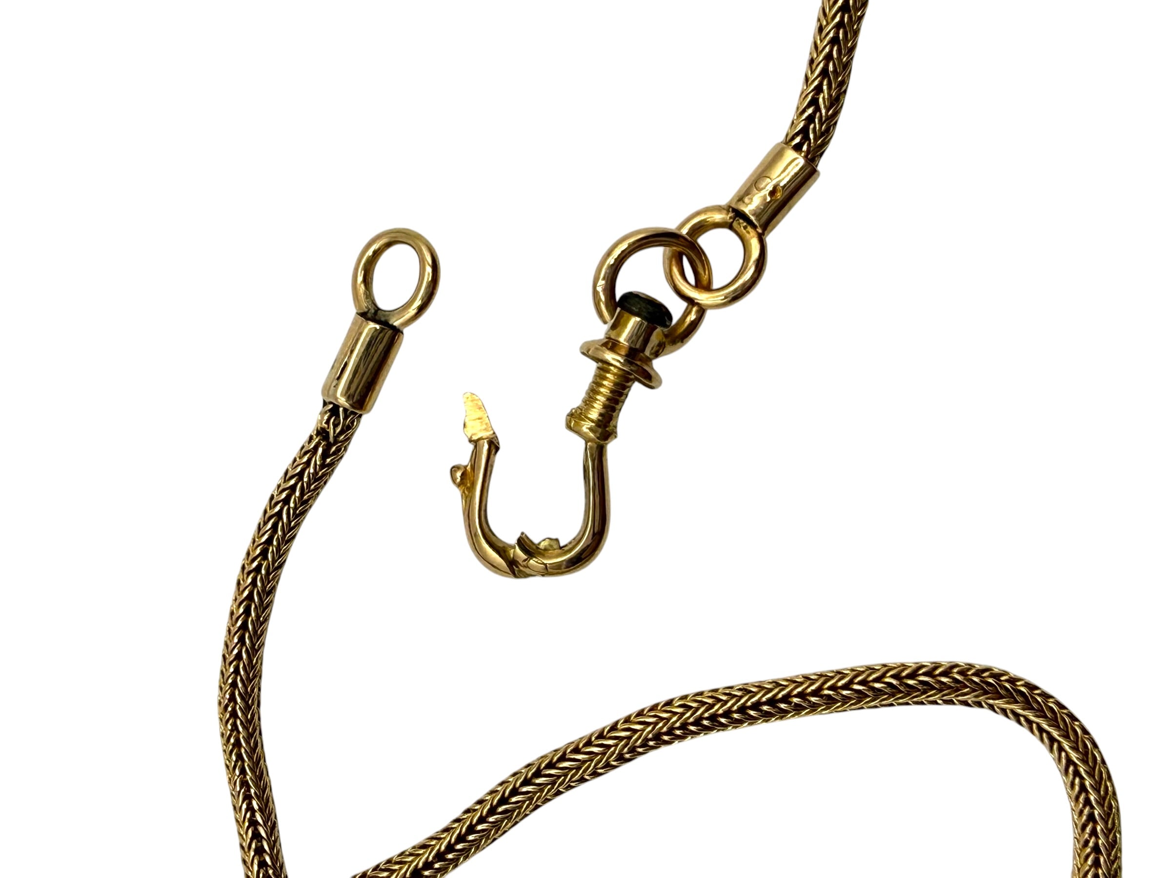 18k Antique Wheat Link Necklace