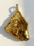14k Brutalist Bull Pendant