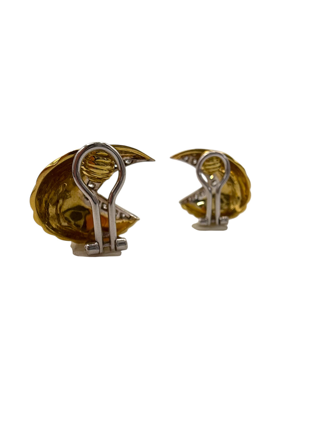 18k 1960s Diamond Clip-on Earrings
