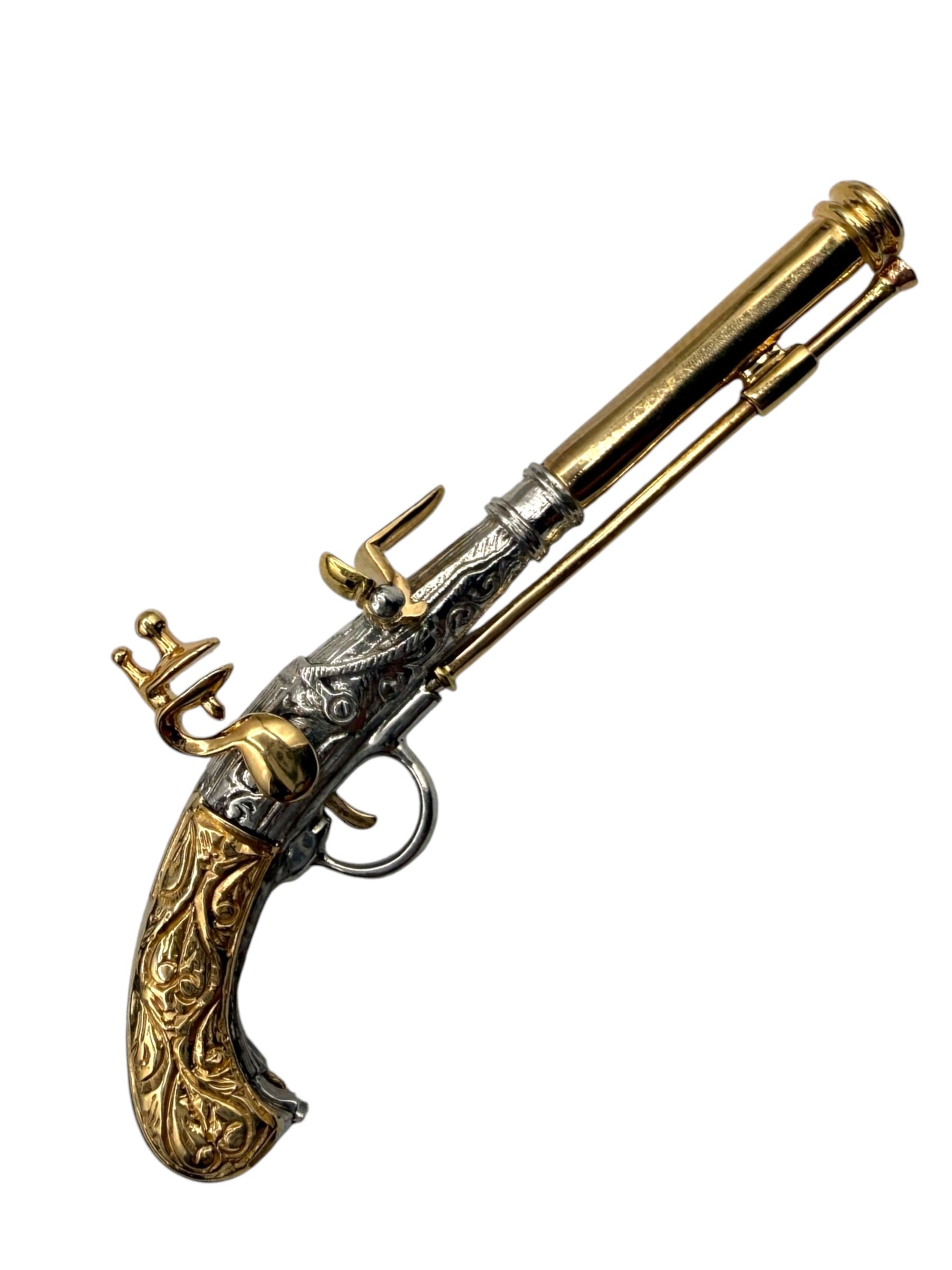 14k/ Silver Flintlock Pendant