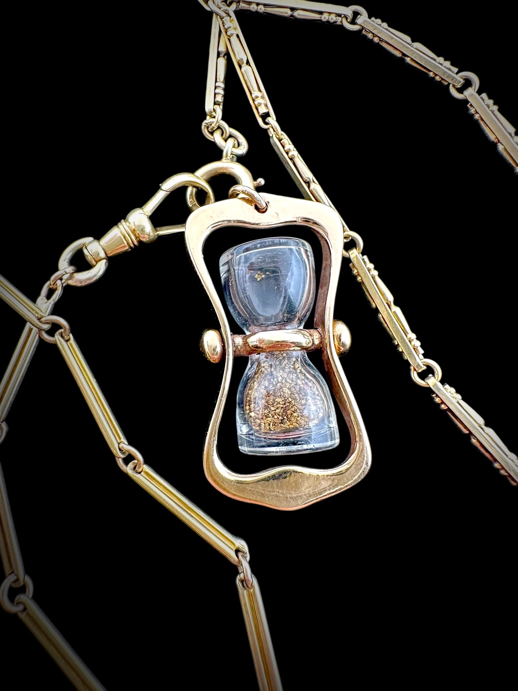 14k Hourglass Pendant