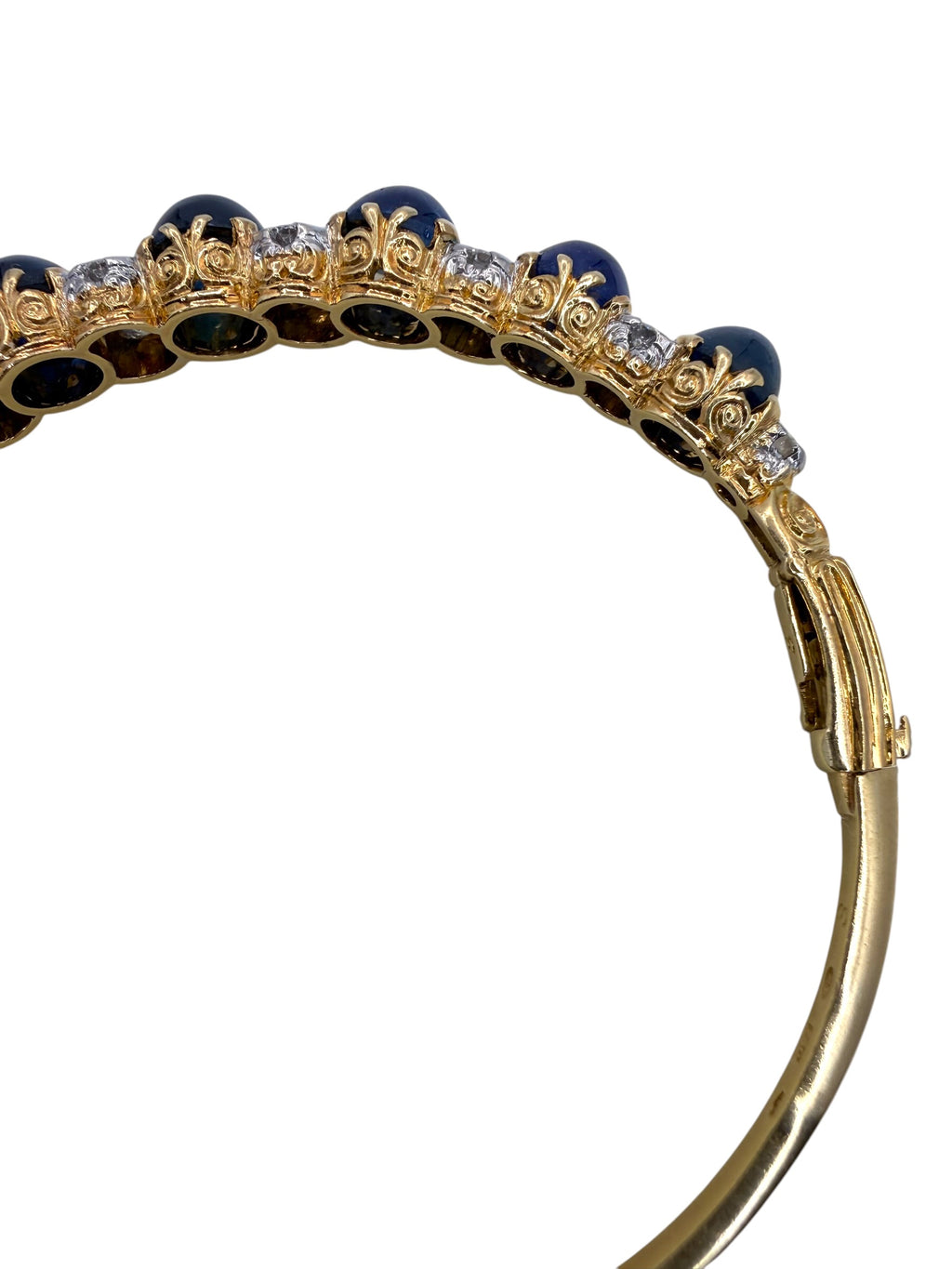 18k Sapphire Diamond Bangle Bracelet