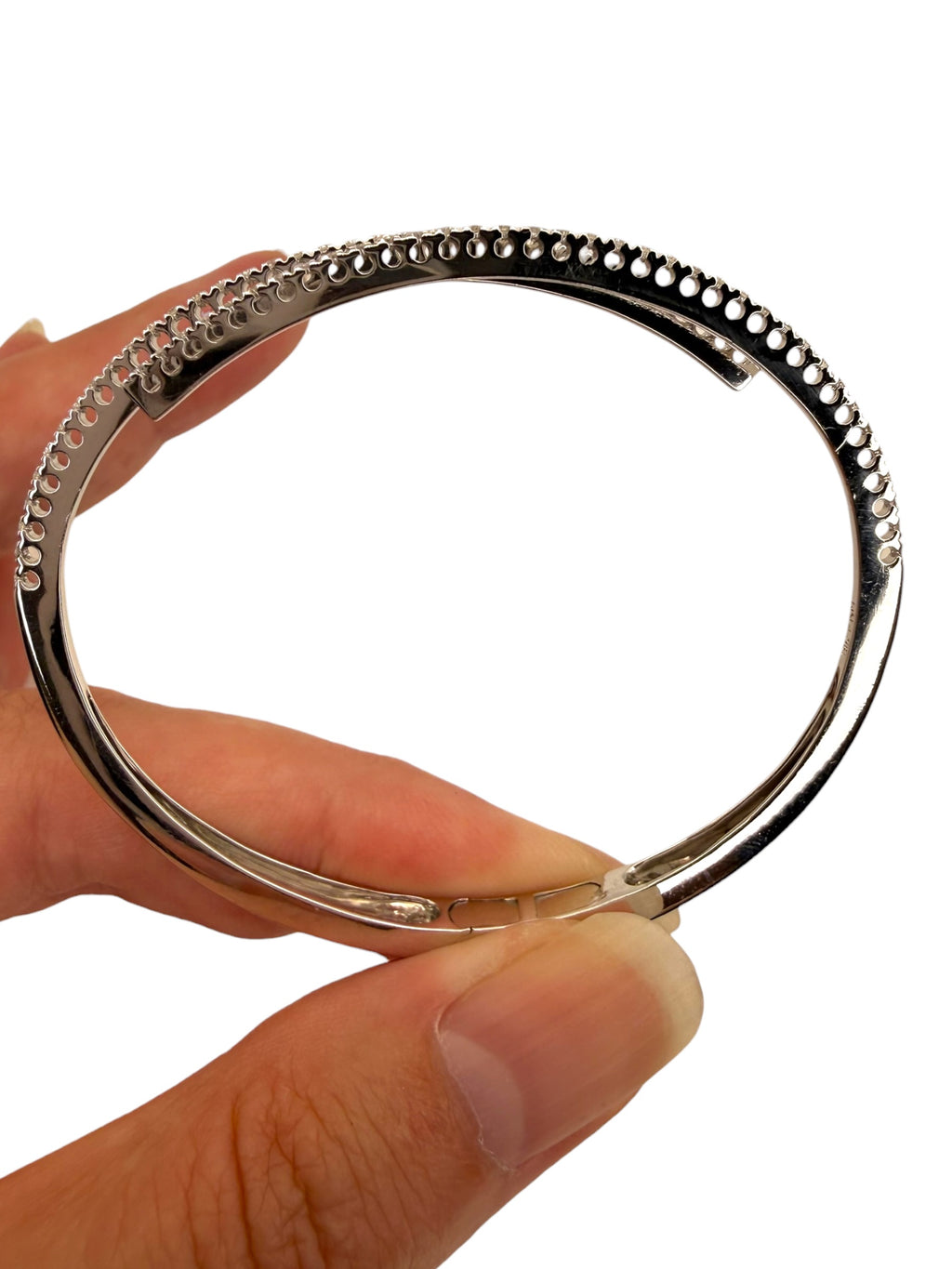 18k Diamond Clamper Bangle Bracelet