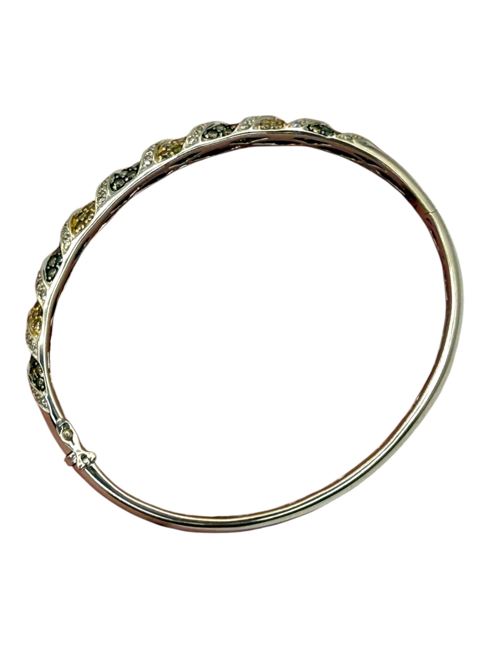 14k Fancy Colored Diamond Bangle Bracelet