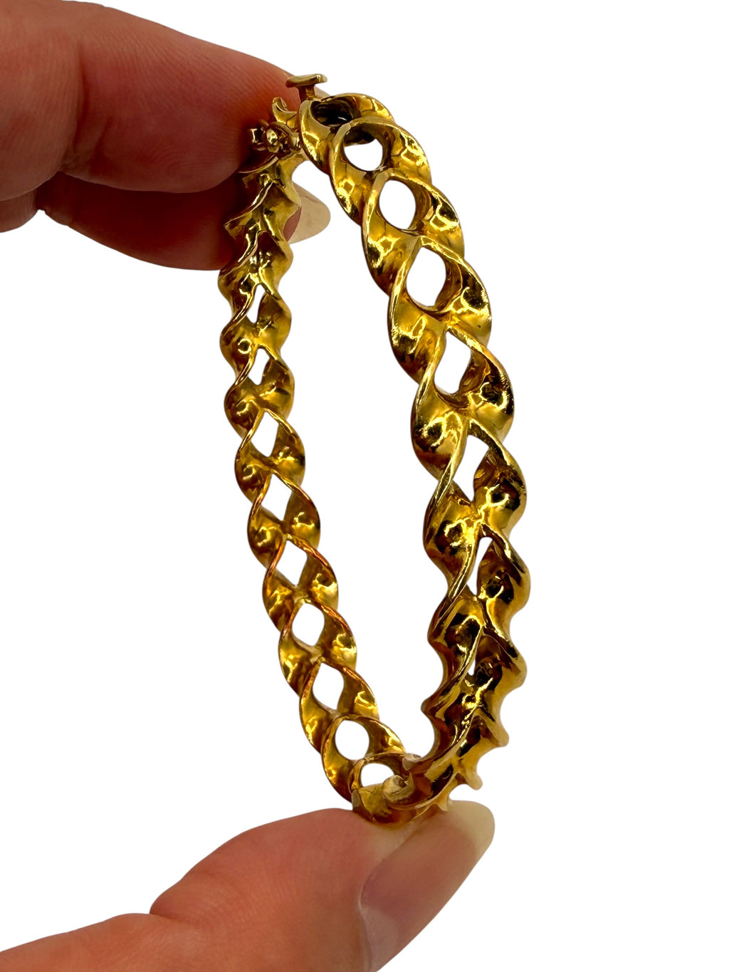 18k Twist Bangle Bracelet