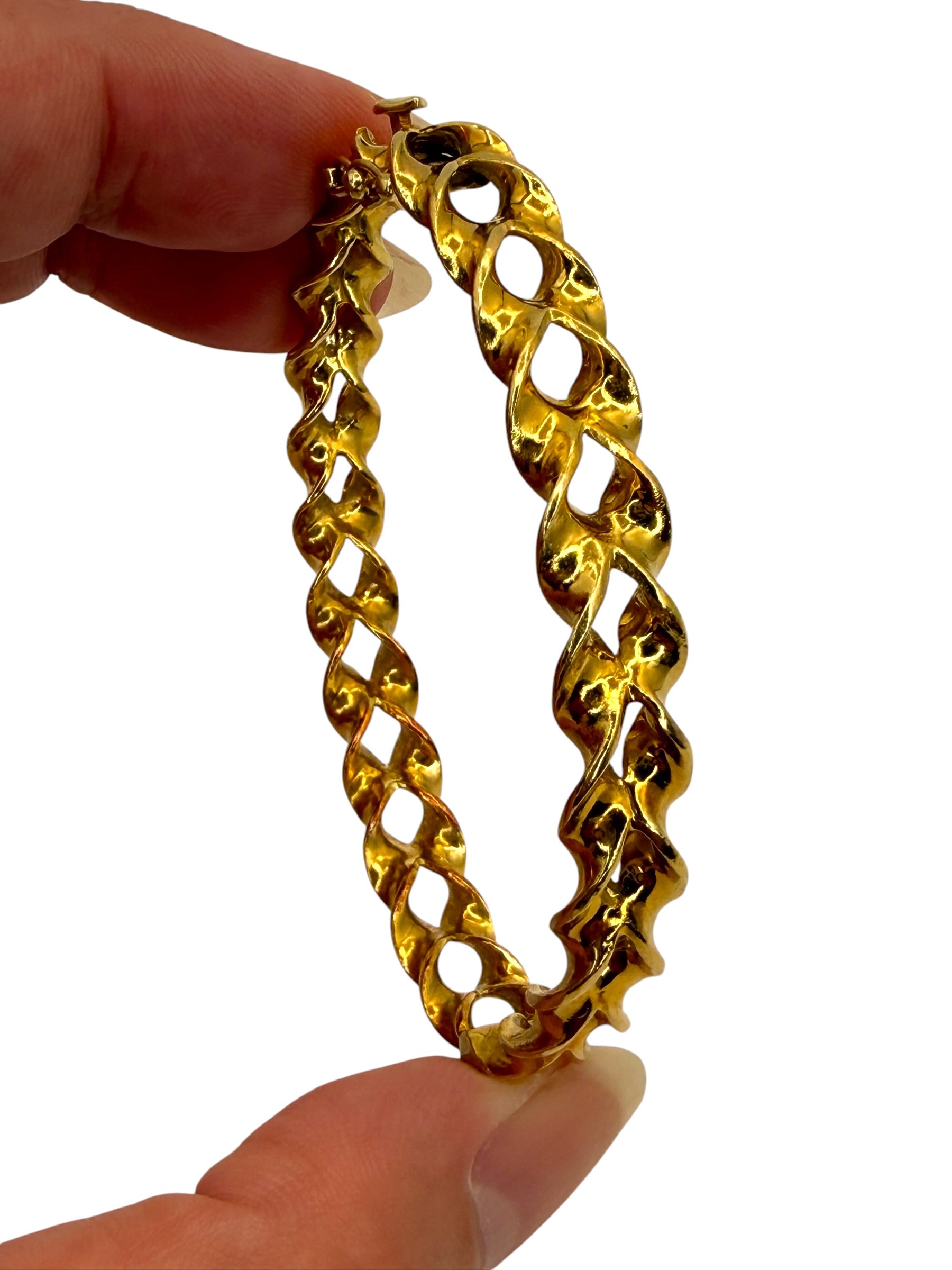 18k Twist Bangle Bracelet