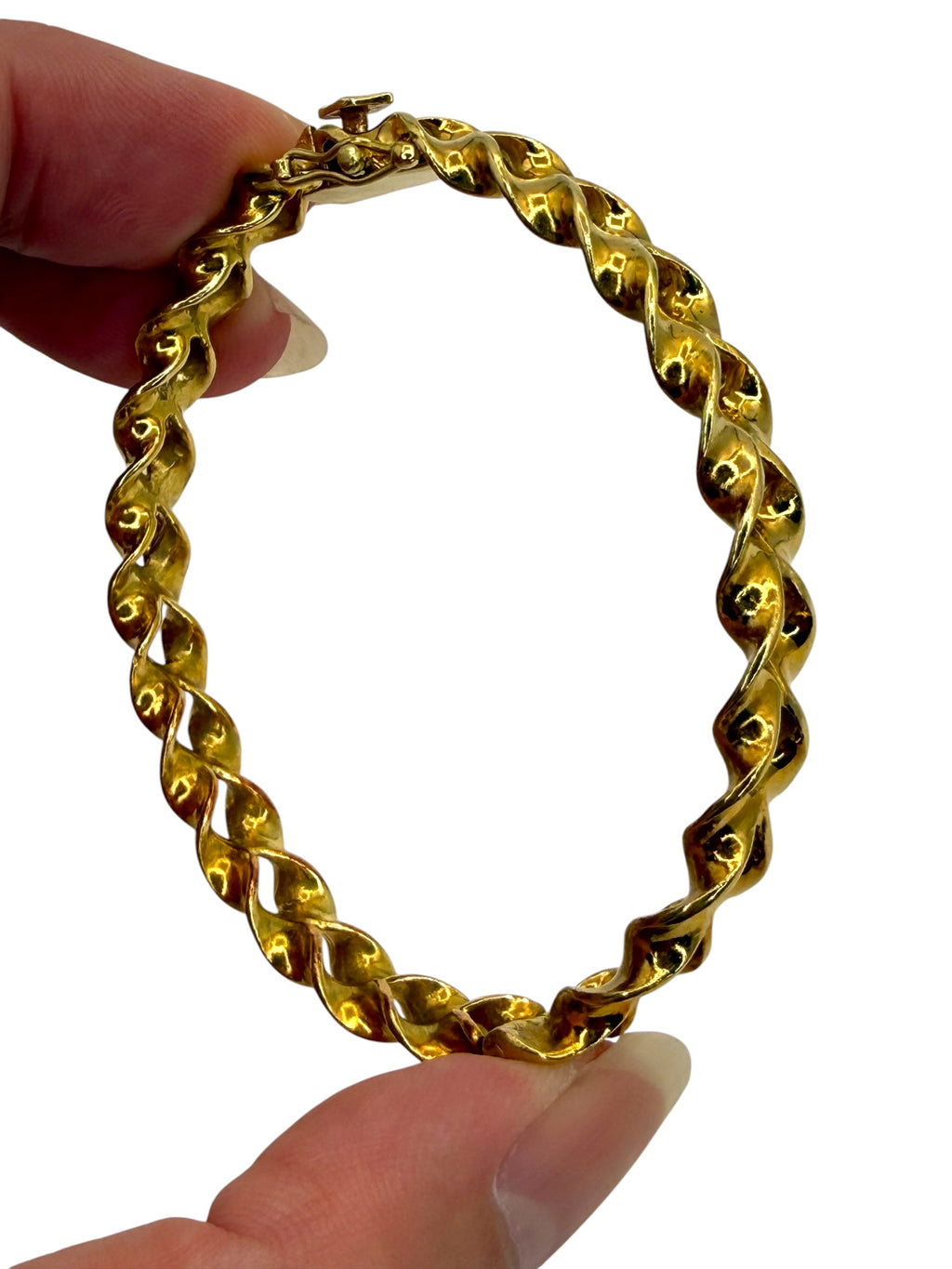 18k Twist Bangle Bracelet
