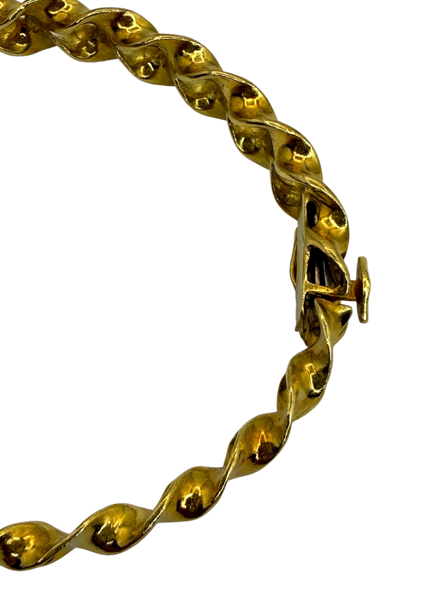 18k Twist Bangle Bracelet