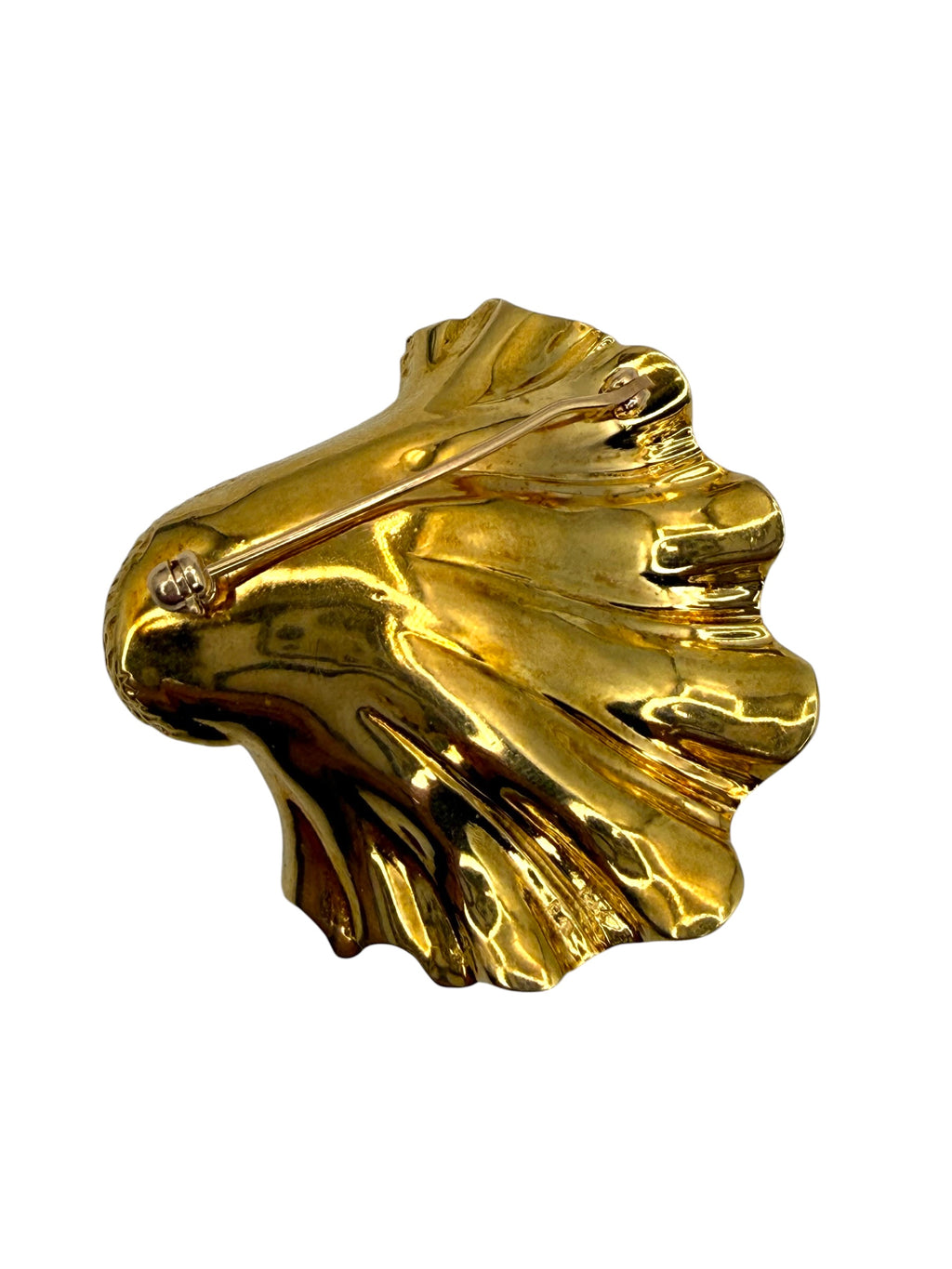 18k Diamond Shell Brooch