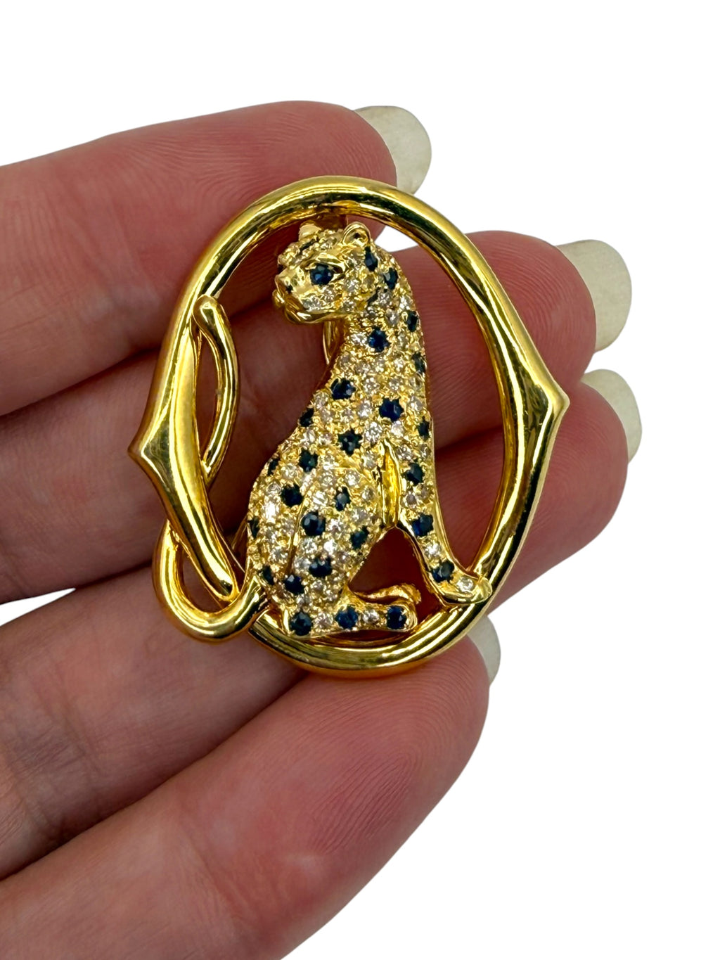 18k Panther Brooch