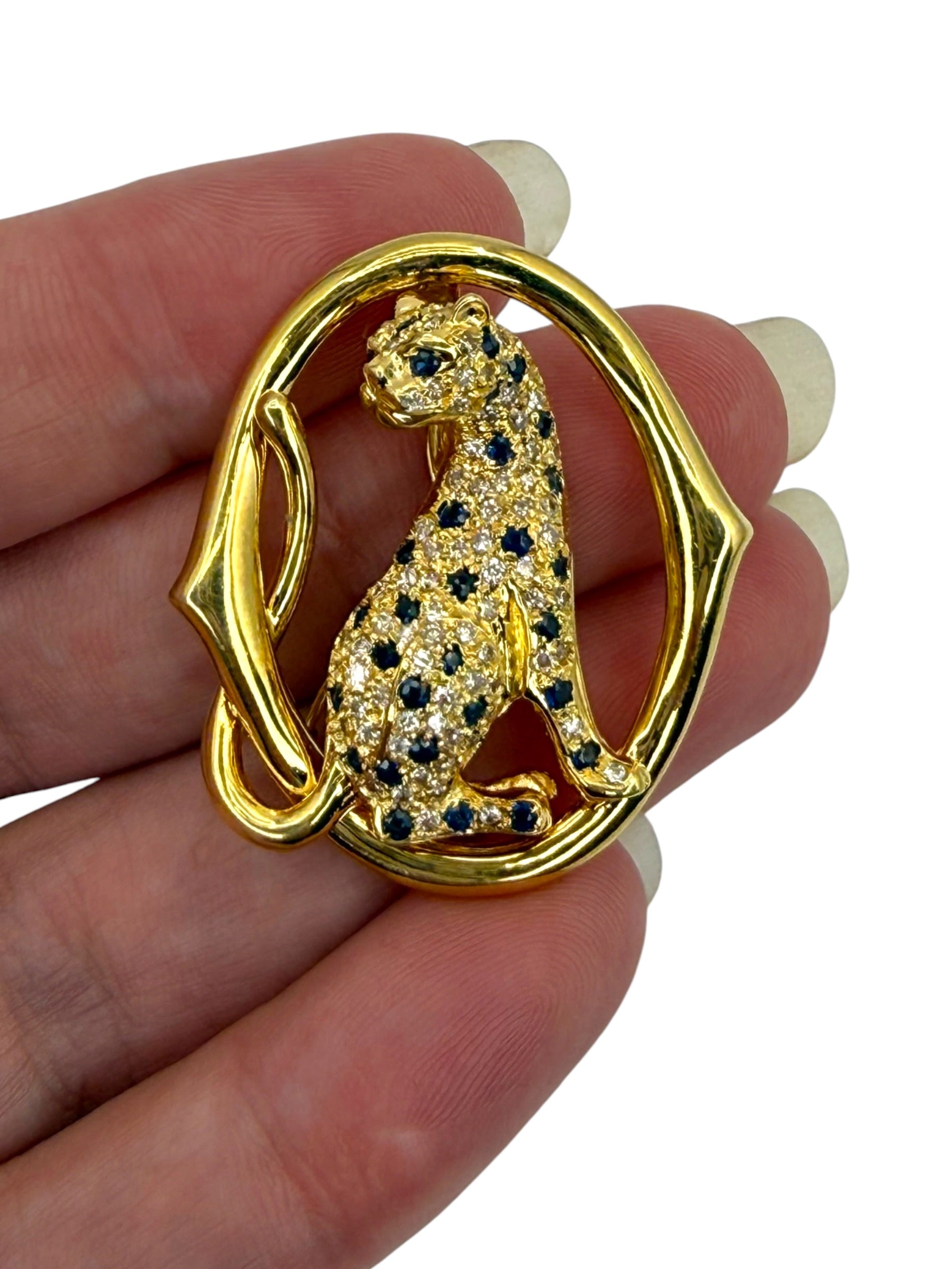 18k Panther Brooch