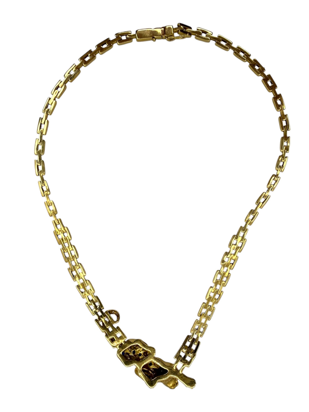 18k Crawling Panther Necklace