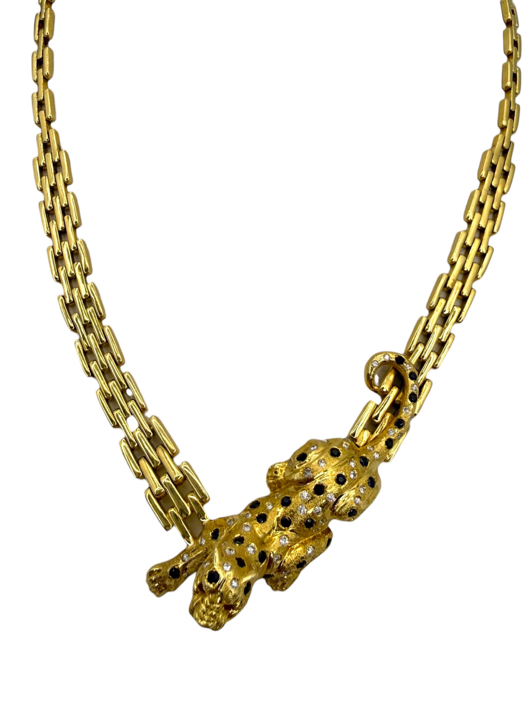 18k Crawling Panther Necklace