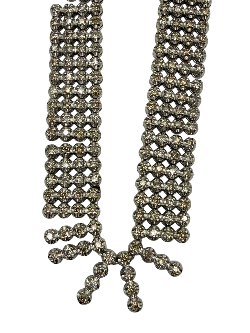 14k Diamond Fringe Collar Necklace