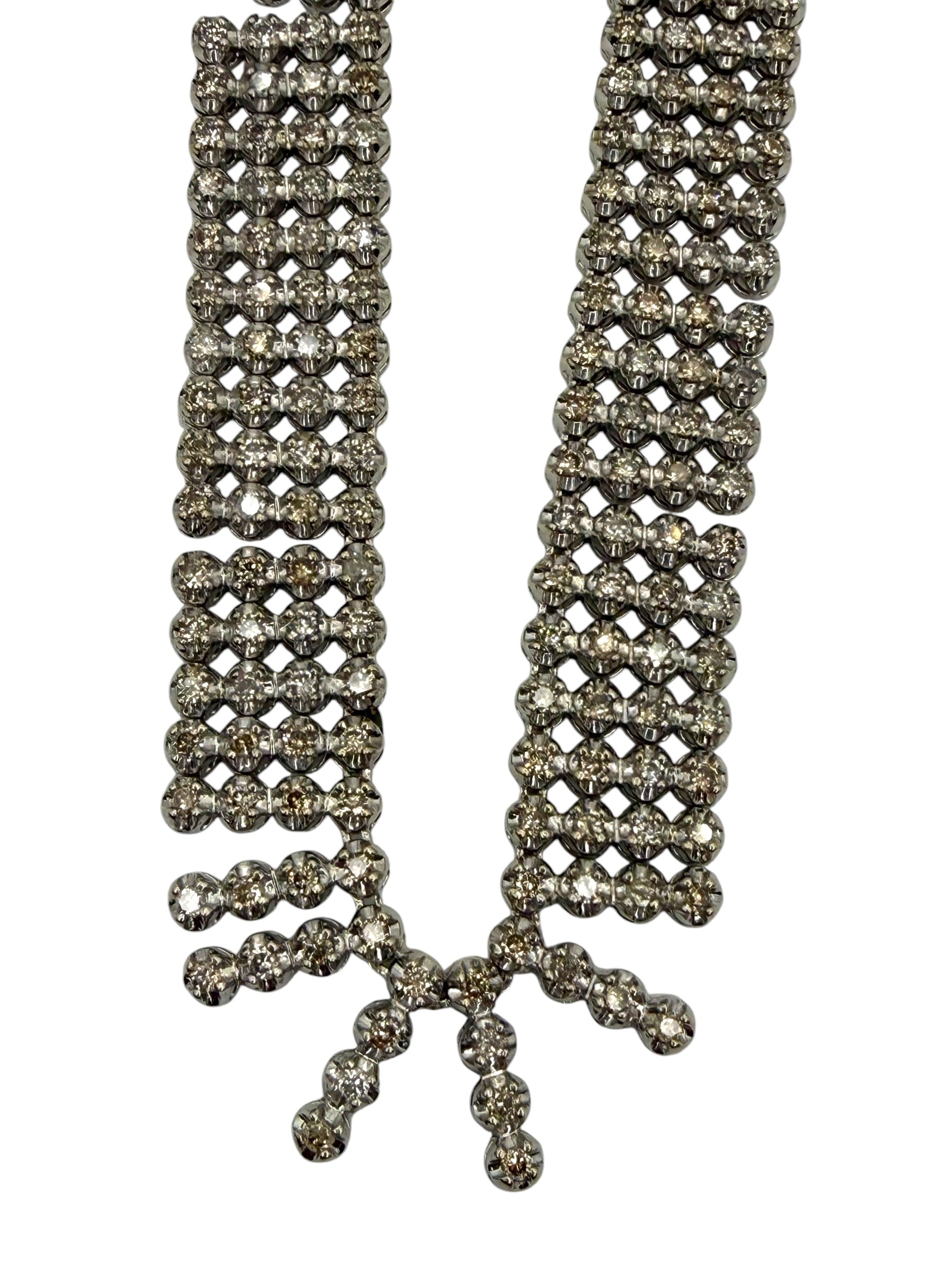 14k Diamond Fringe Collar Necklace