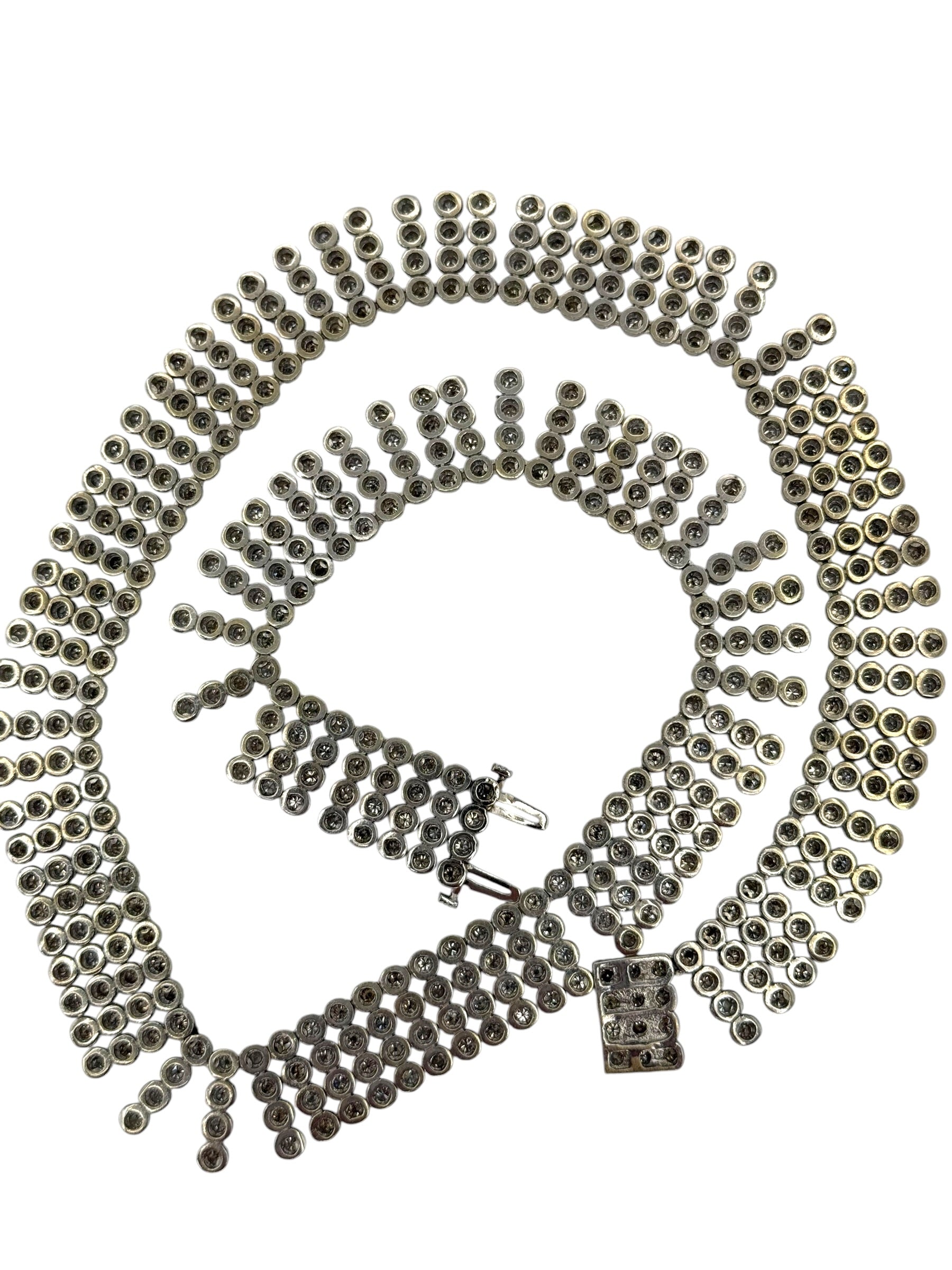 14k Diamond Fringe Collar Necklace