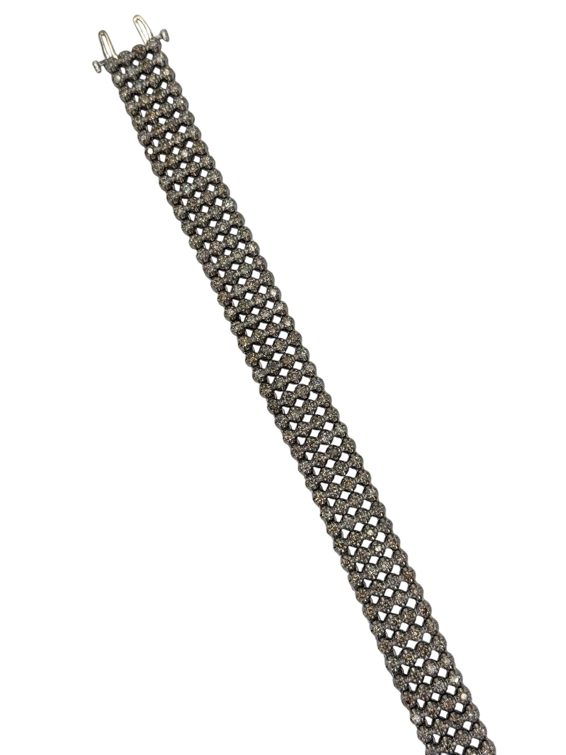 14k Diamond 4-Row Bracelet