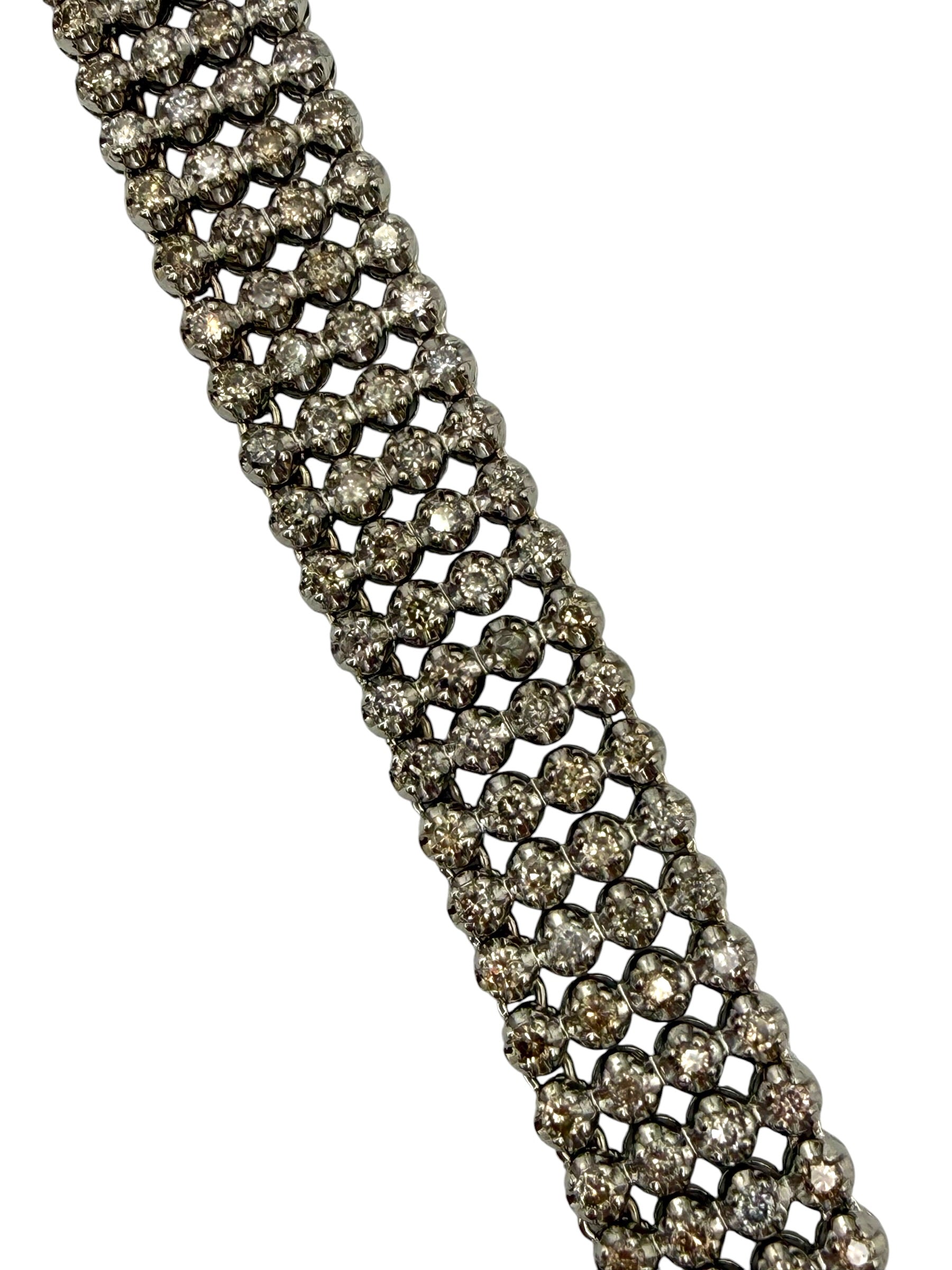 14k Diamond 4-Row Bracelet