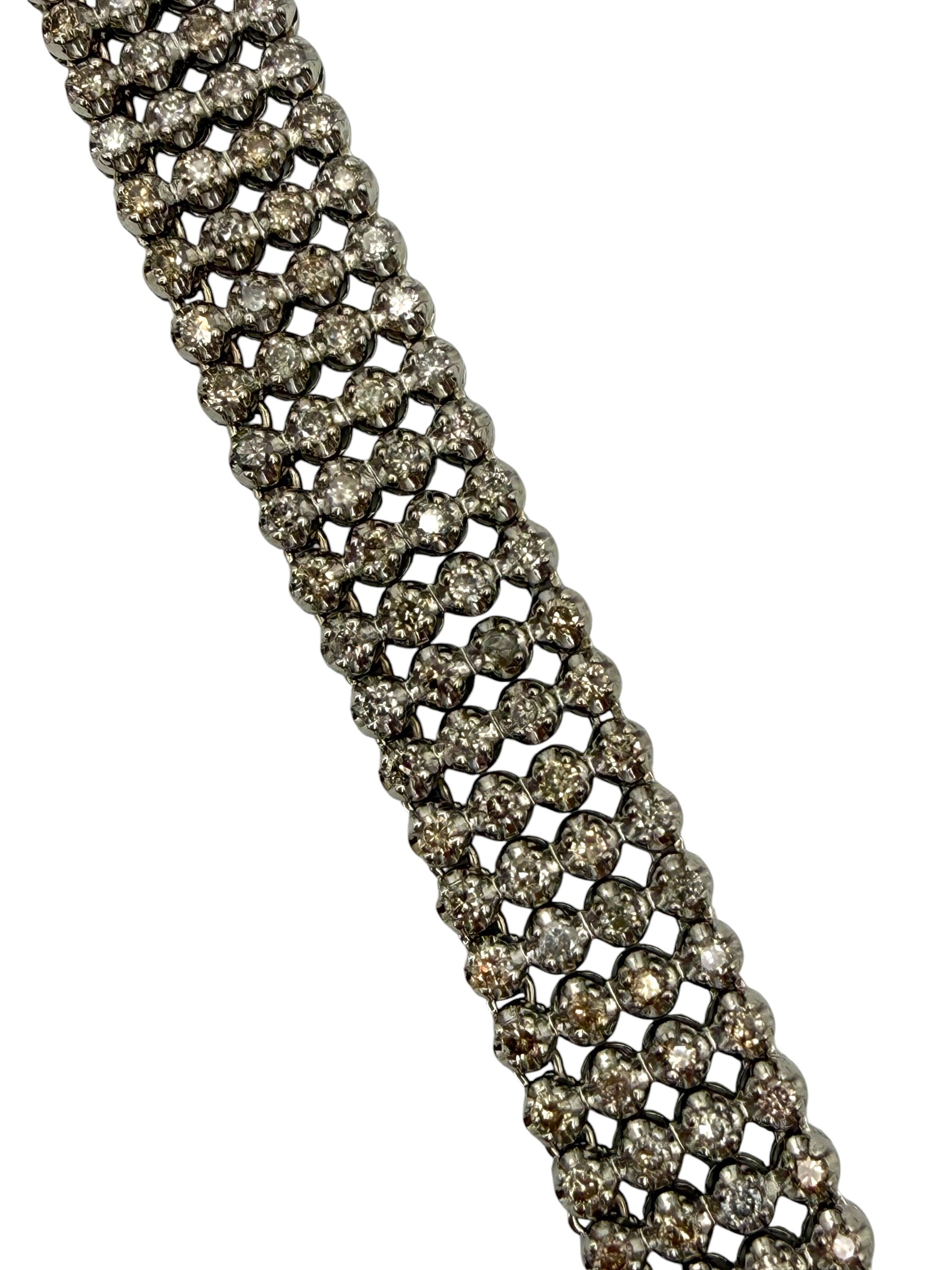 14k Diamond 4-Row Bracelet