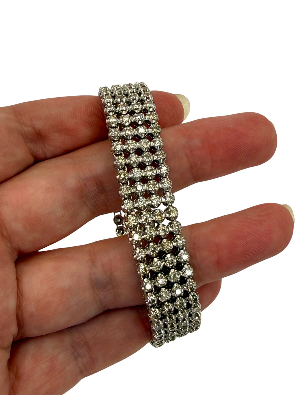 14k Diamond 4-Row Bracelet
