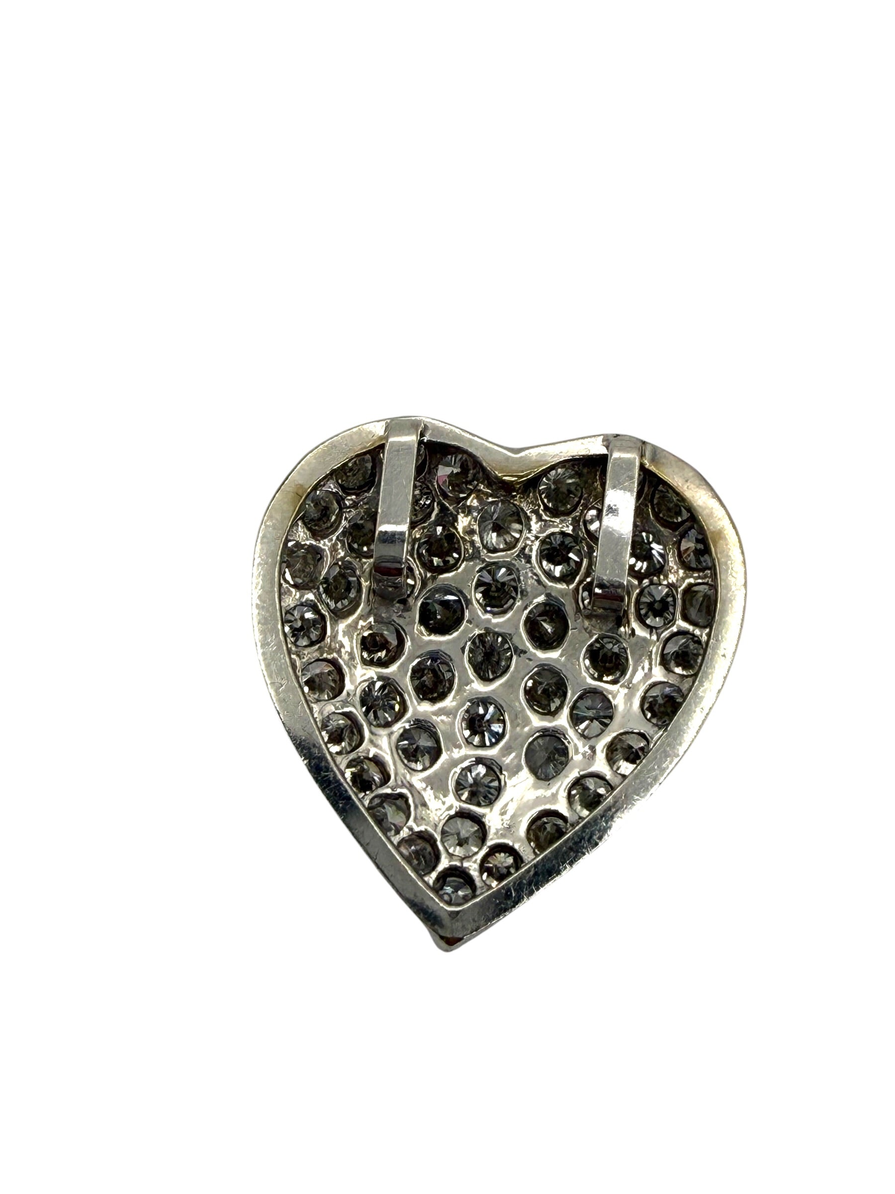 14k Diamond Heart Slide Pendant