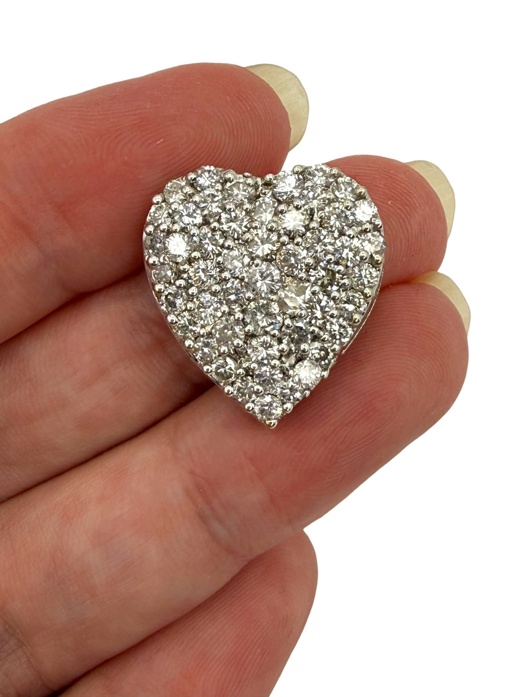 14k Diamond Heart Slide Pendant