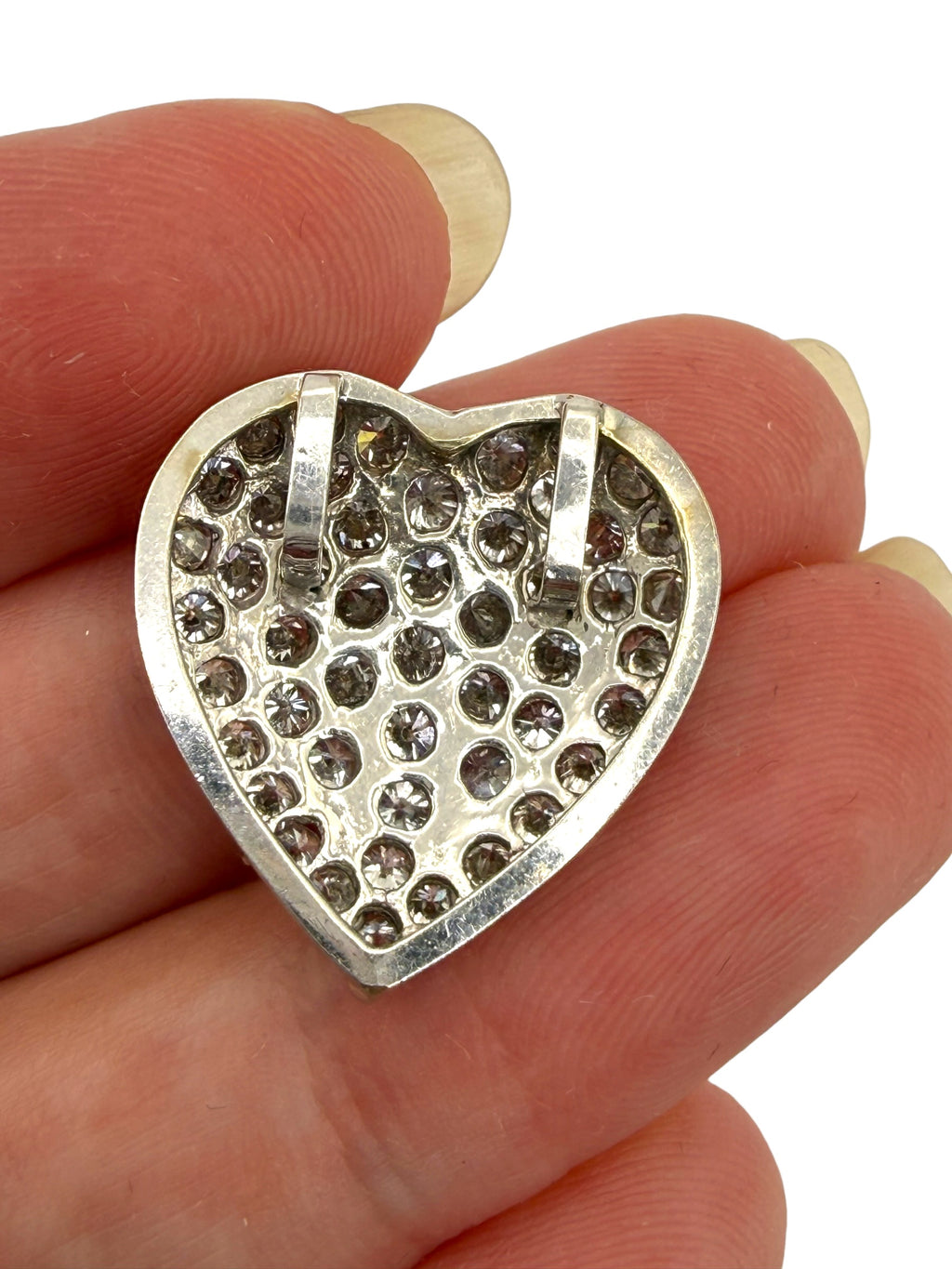 14k Diamond Heart Slide Pendant