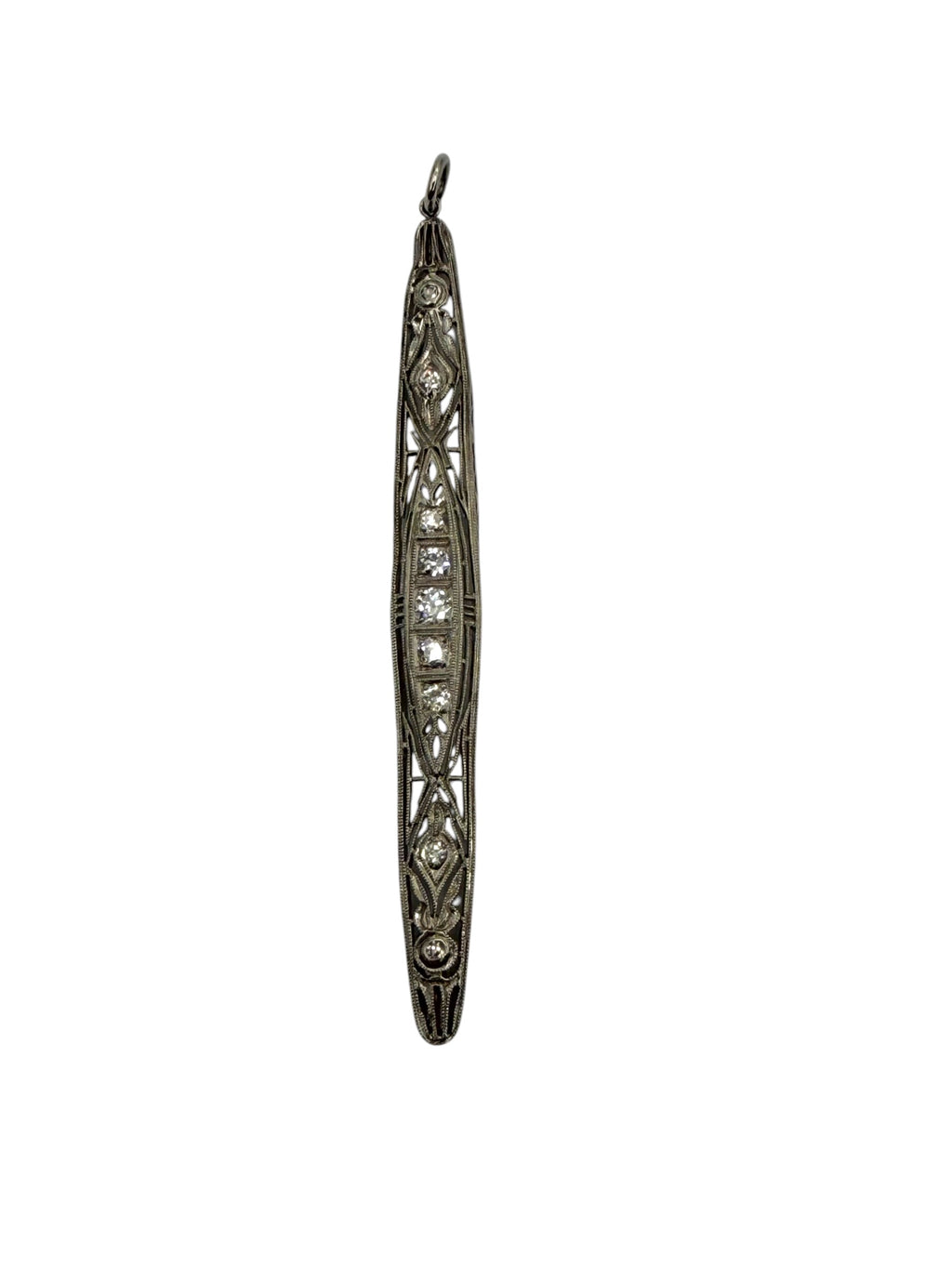 Art Deco Platinum Diamond Pendant