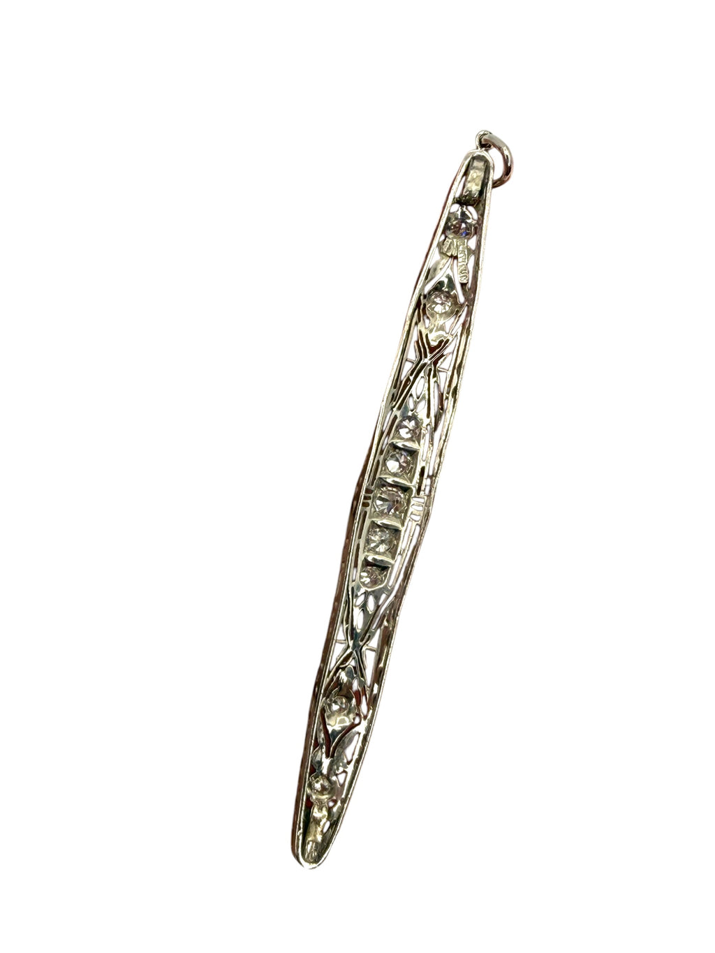 Art Deco Platinum Diamond Pendant