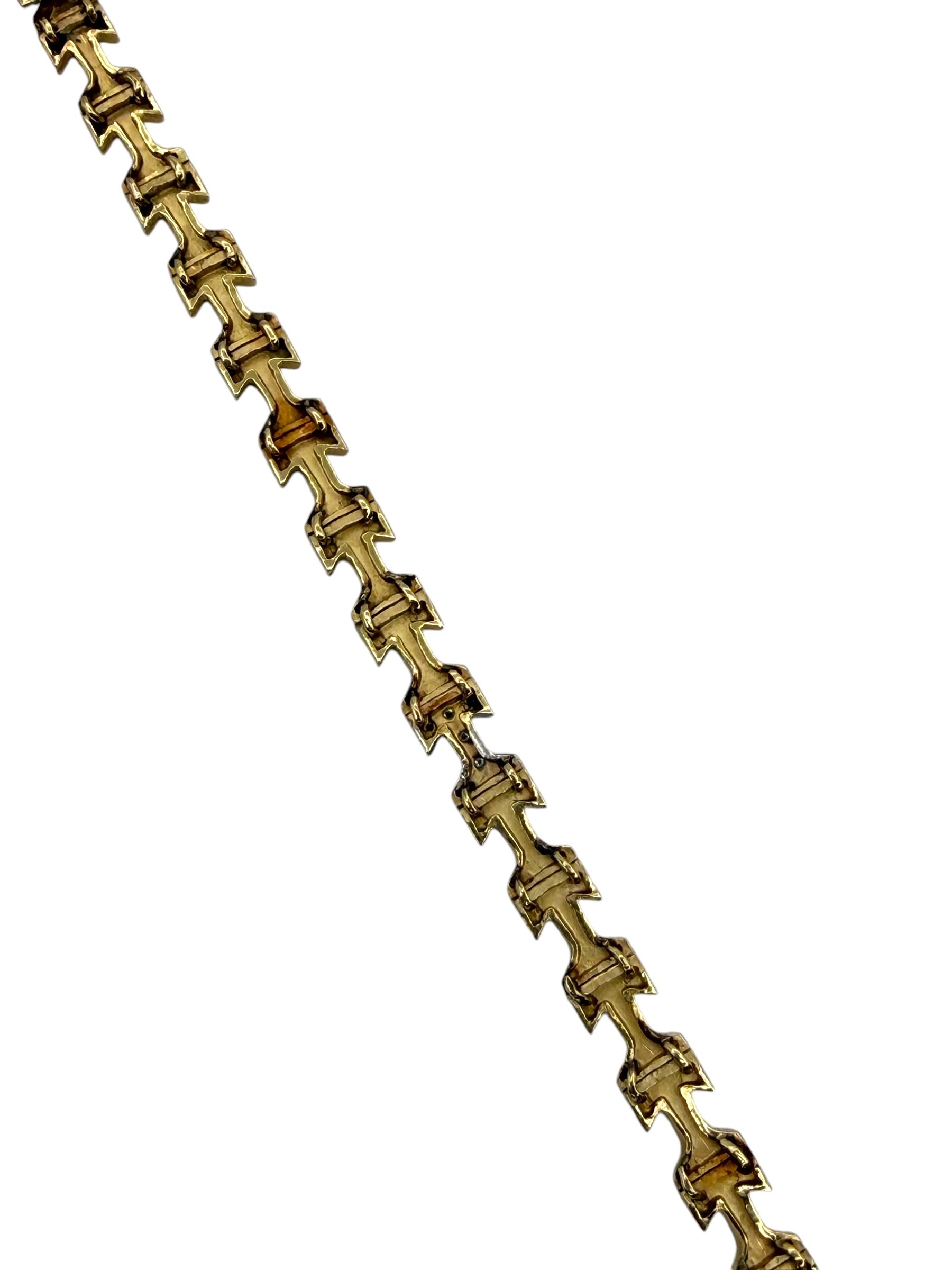 14k Diamond “T” Bracelet