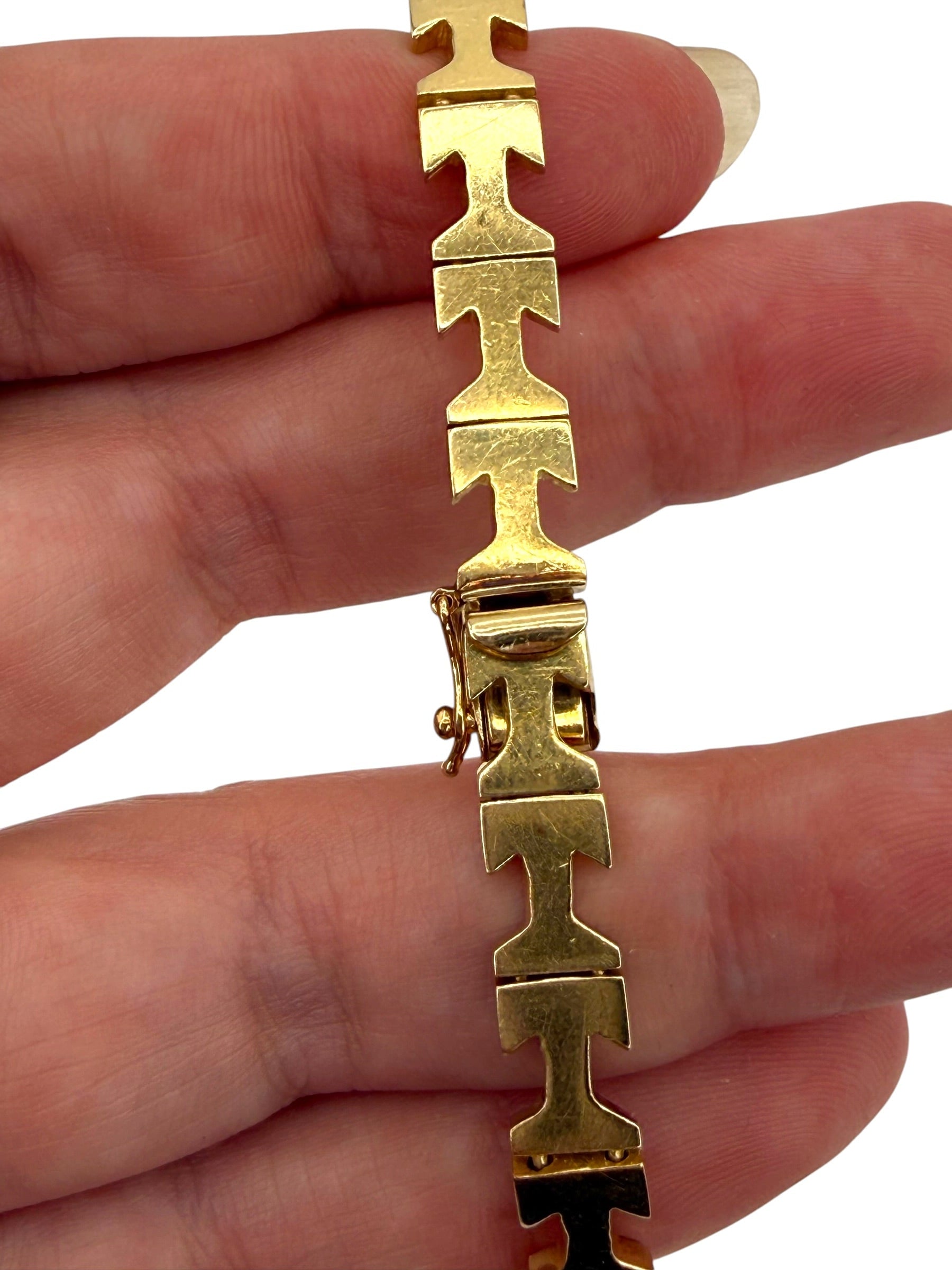 14k Diamond “T” Bracelet