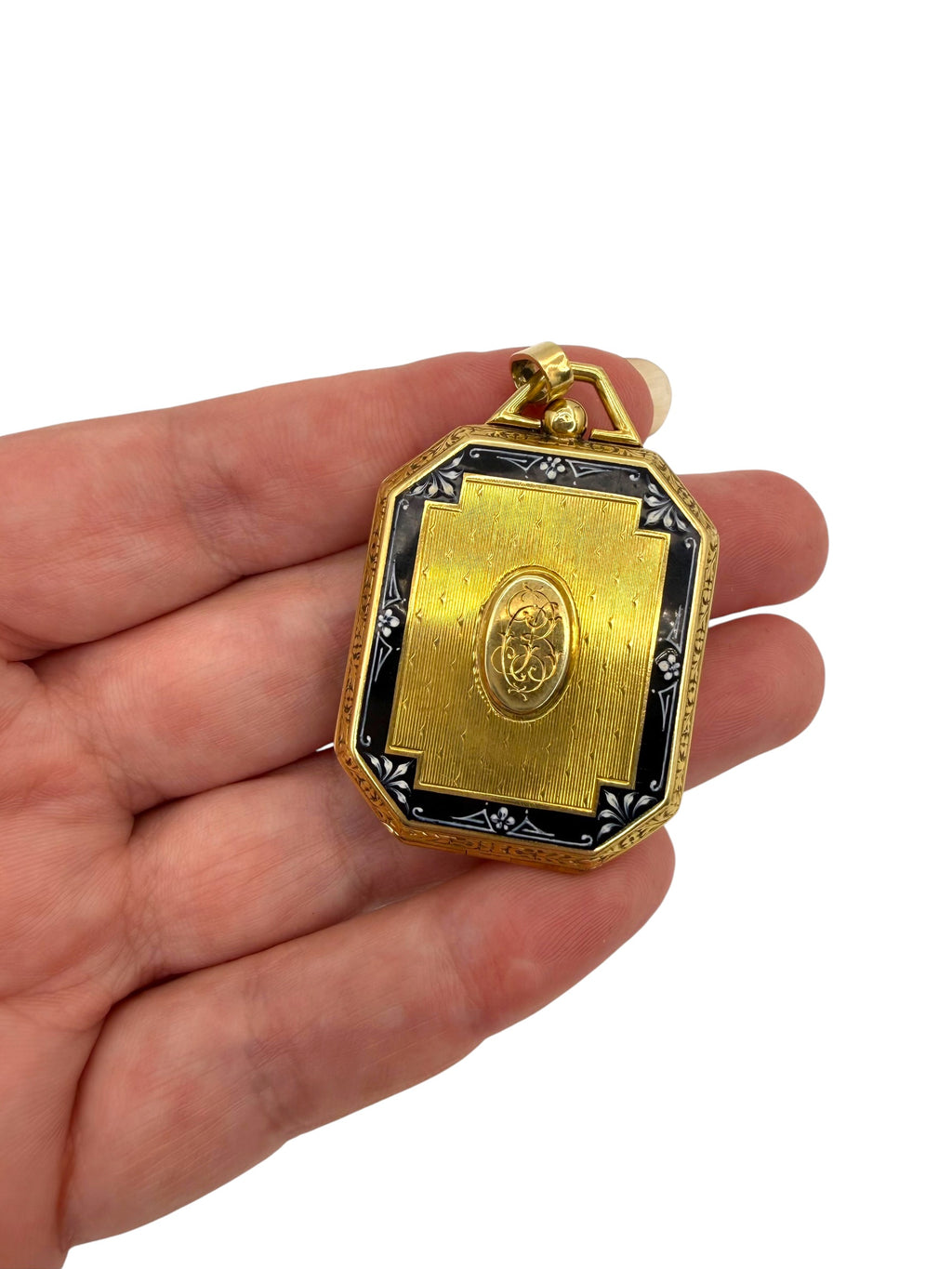 14k Edwardian Enamel Locket