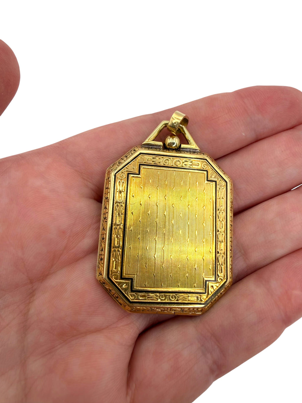 14k Edwardian Enamel Locket